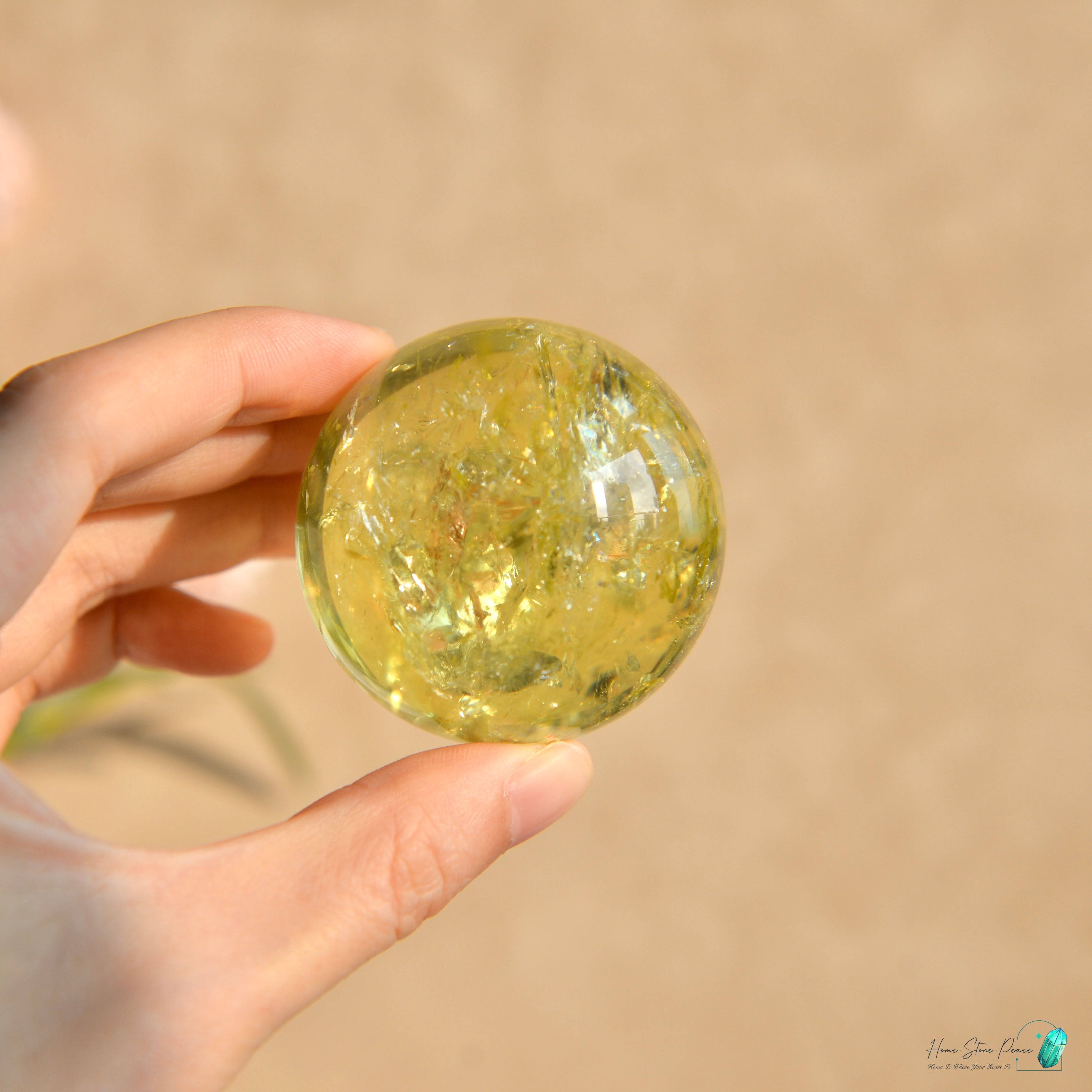 高品質彩虹黃水晶球 HQ Rainbow Citrine Sphere