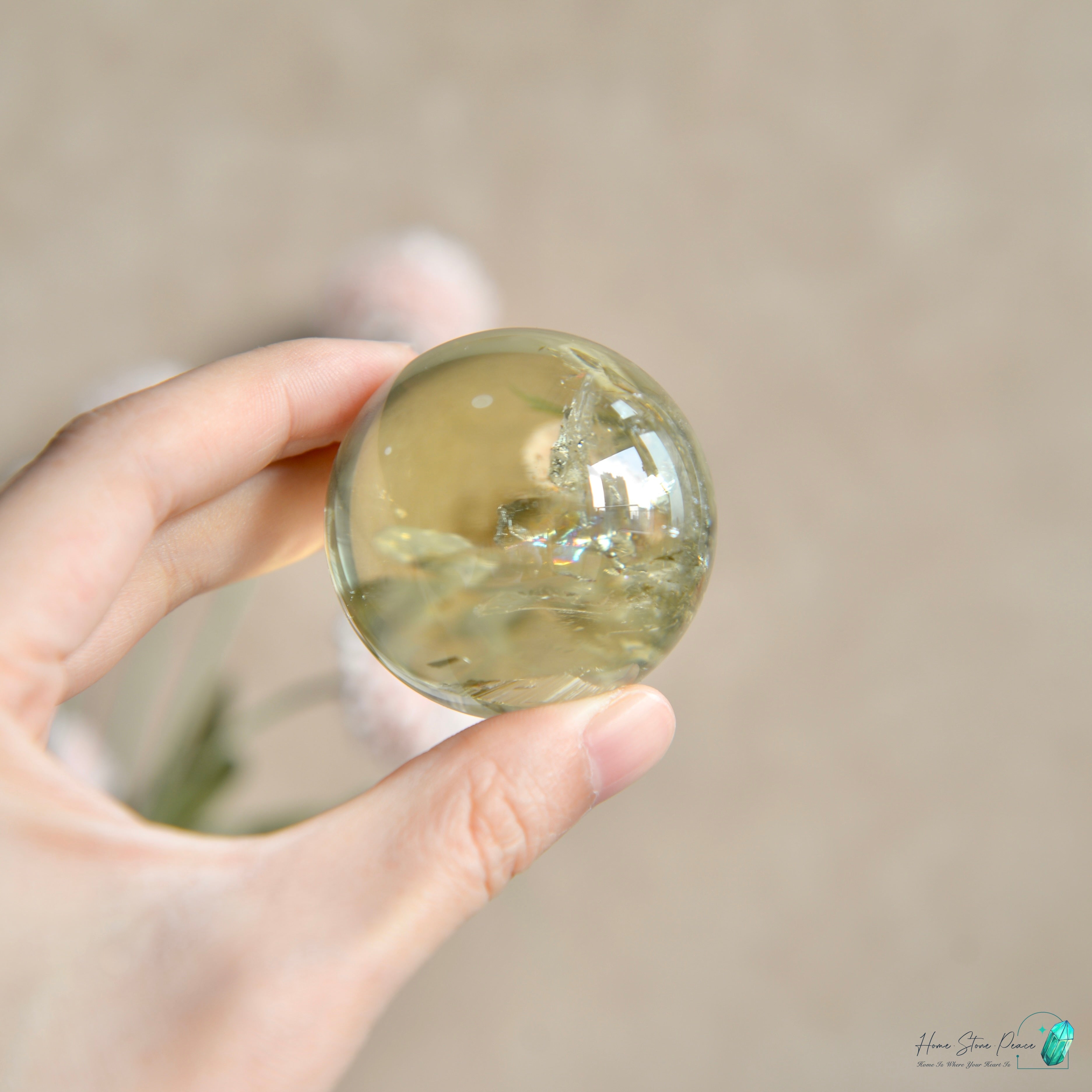 高品質彩虹黃水晶球 HQ Rainbow Citrine Sphere