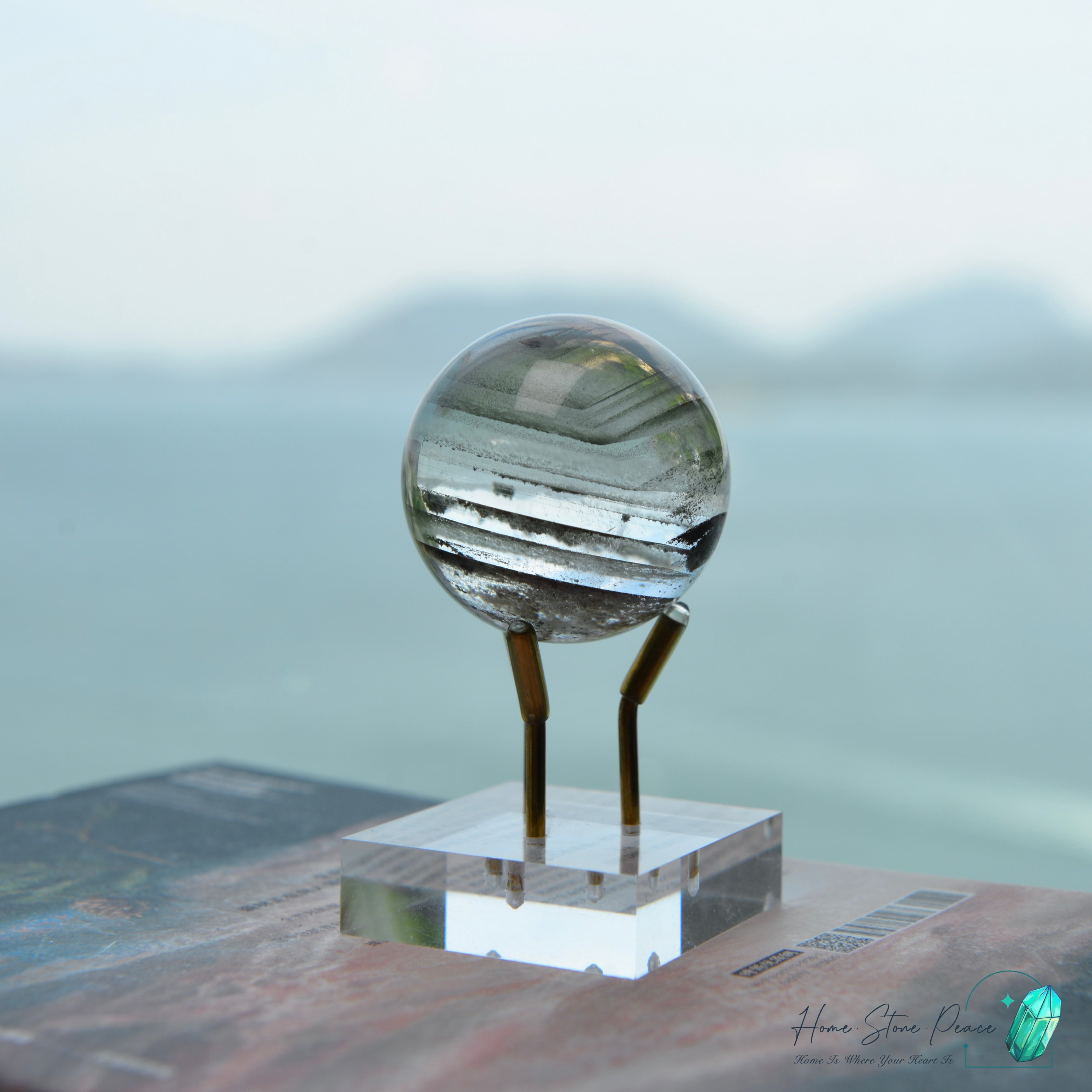 巴西千層金字塔綠幽靈水晶球 ブラジルのピラミッド グリーン ファントム スフィア