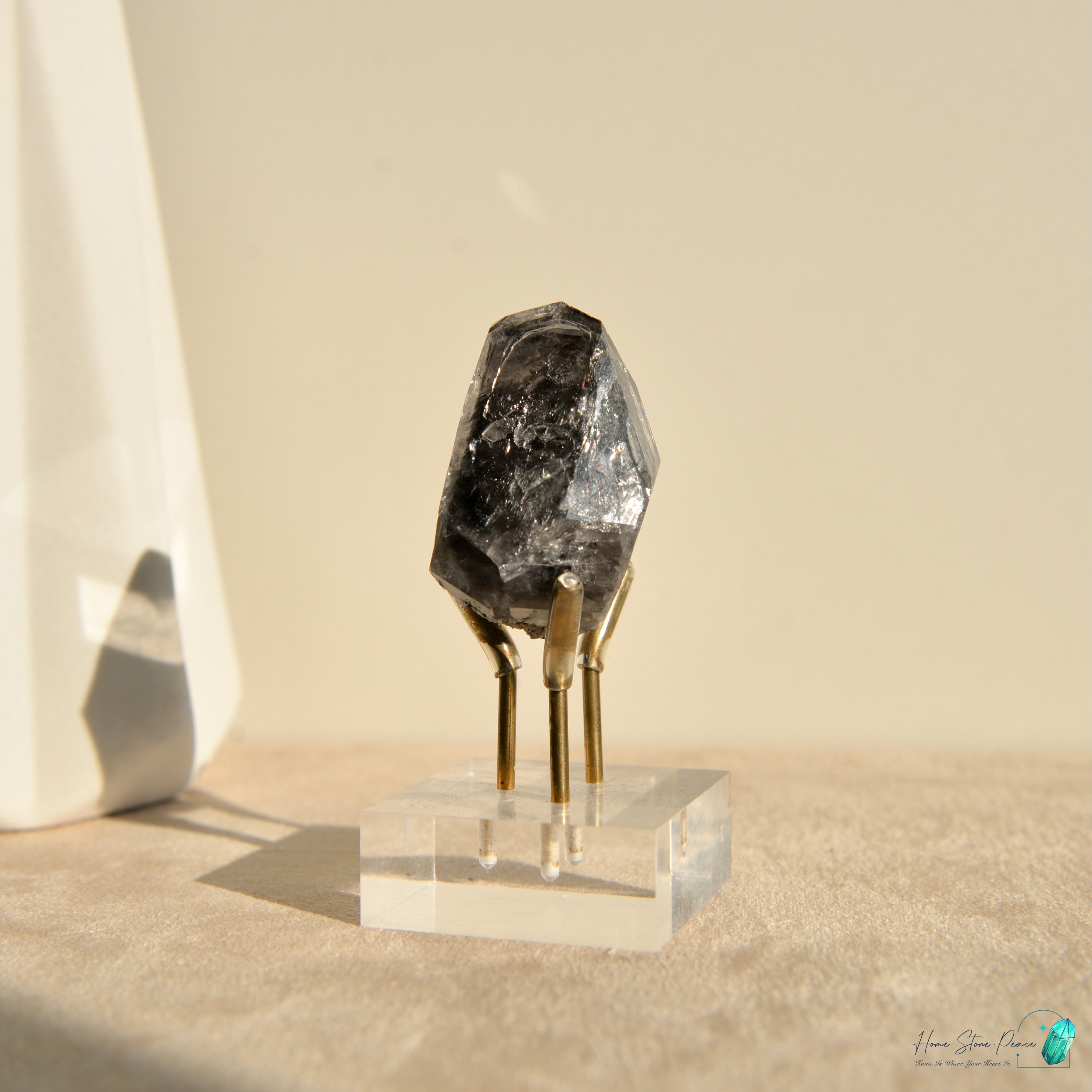 美國紐約黑赫基蒙鑽石 New York Black Herkimer Diamond (Hydrocarbon-included)