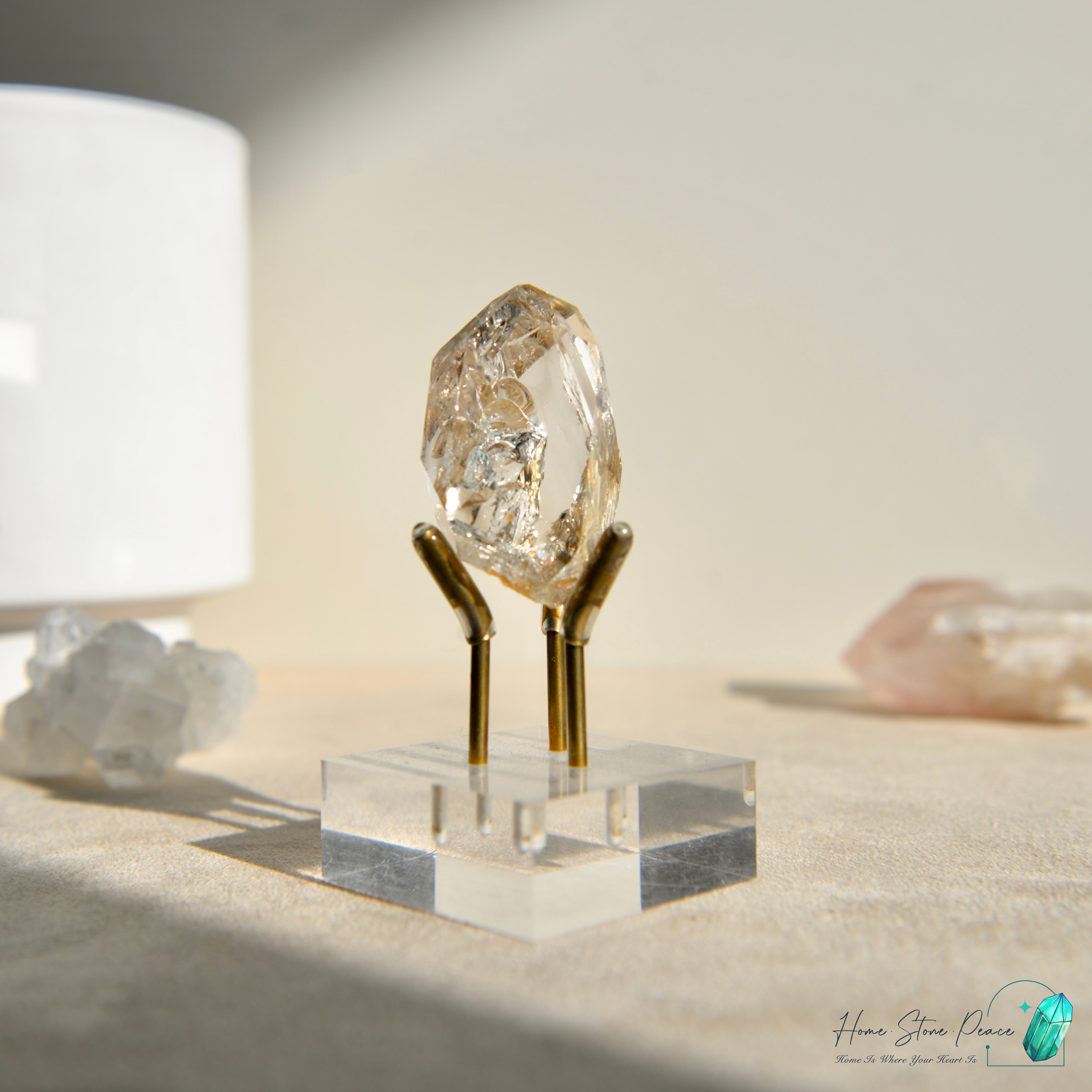 美國紐約黄金療癒者赫基蒙鑽石 Gem Quality New York Herkimer Diamond with Golden Healer