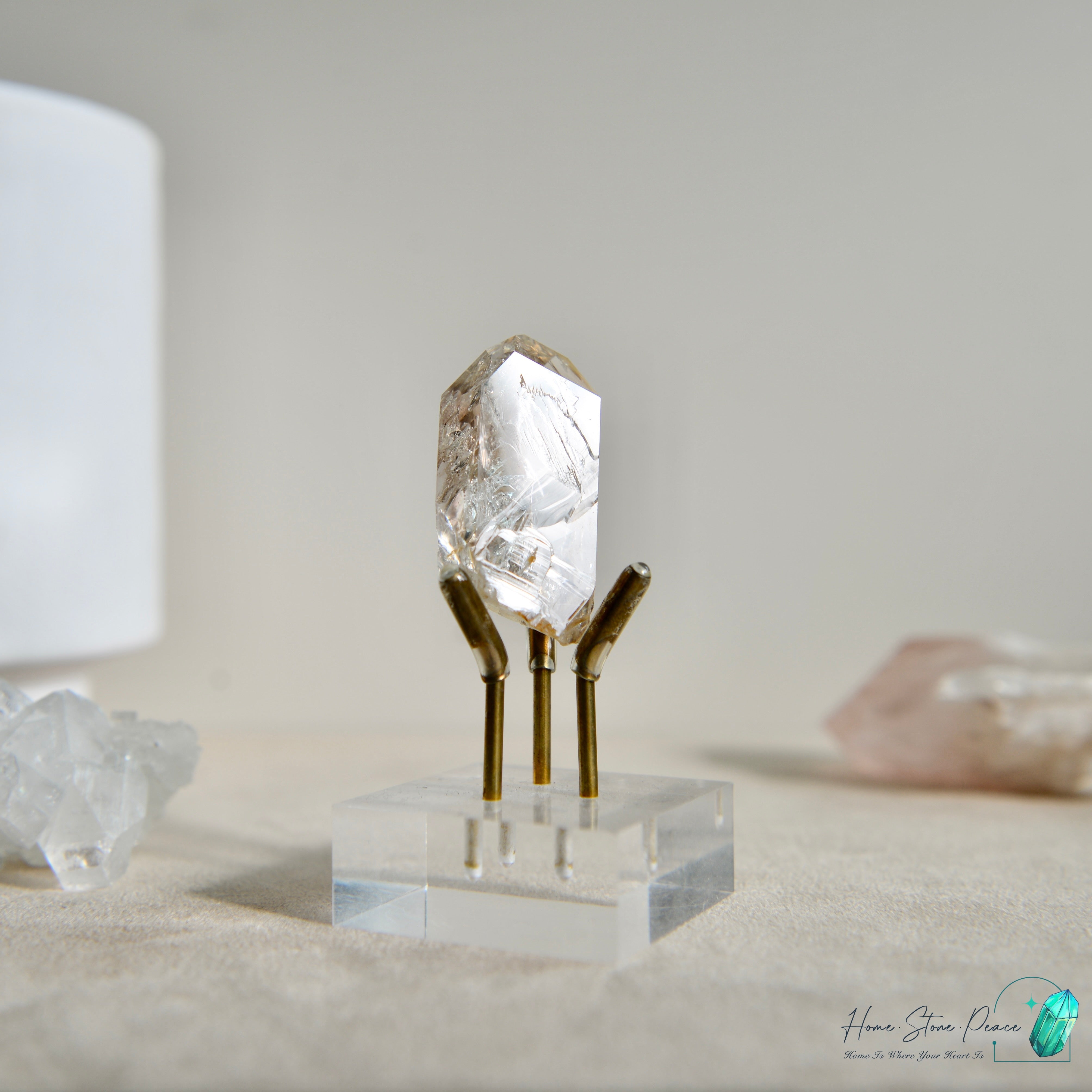 美國紐約黄金療癒者赫基蒙鑽石 Gem Quality New York Herkimer Diamond with Golden Healer