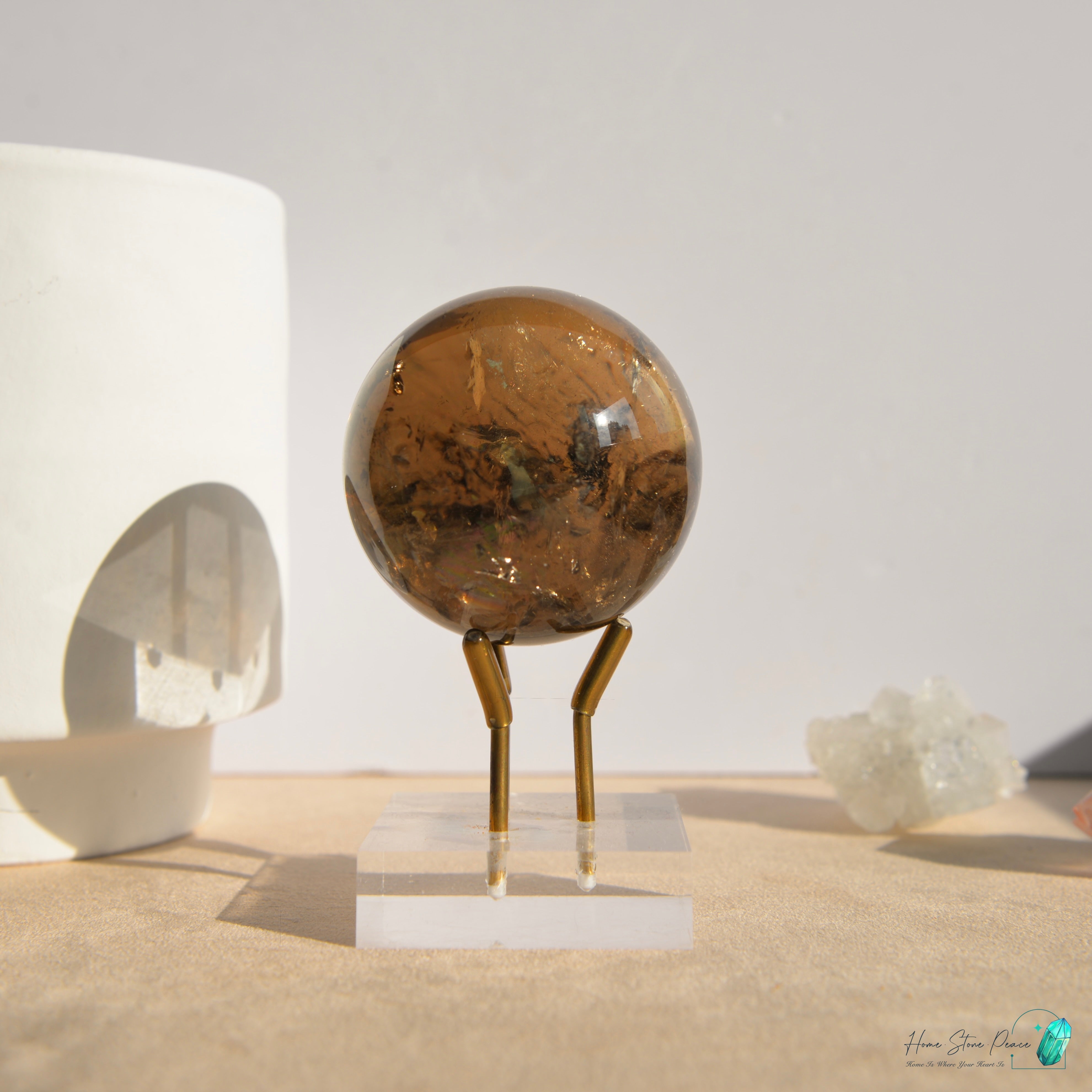 彩虹茶晶球 Rainbow Smoky Quartz Sphere