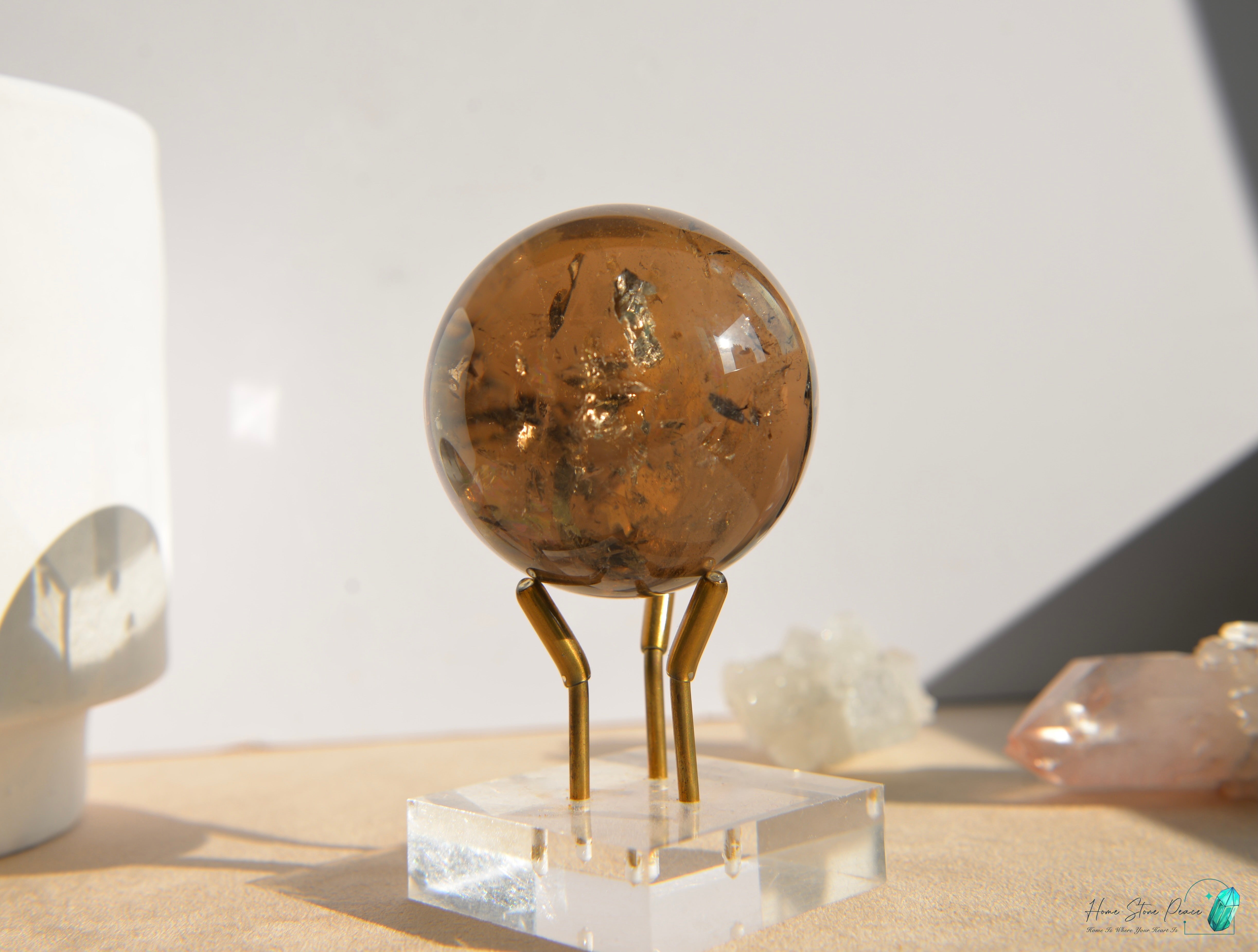 彩虹茶晶球 Rainbow Smoky Quartz Sphere