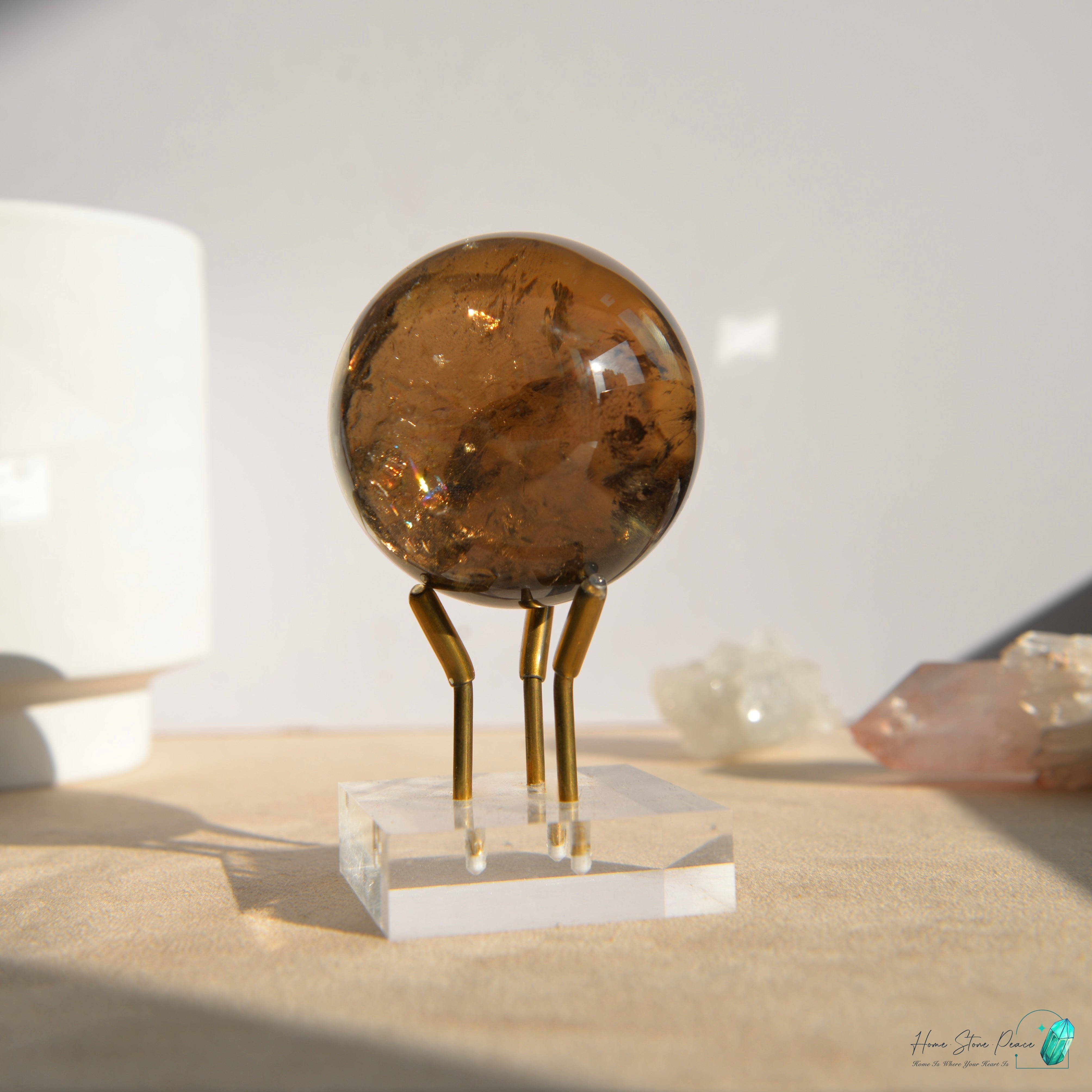 彩虹茶晶球 Rainbow Smoky Quartz Sphere