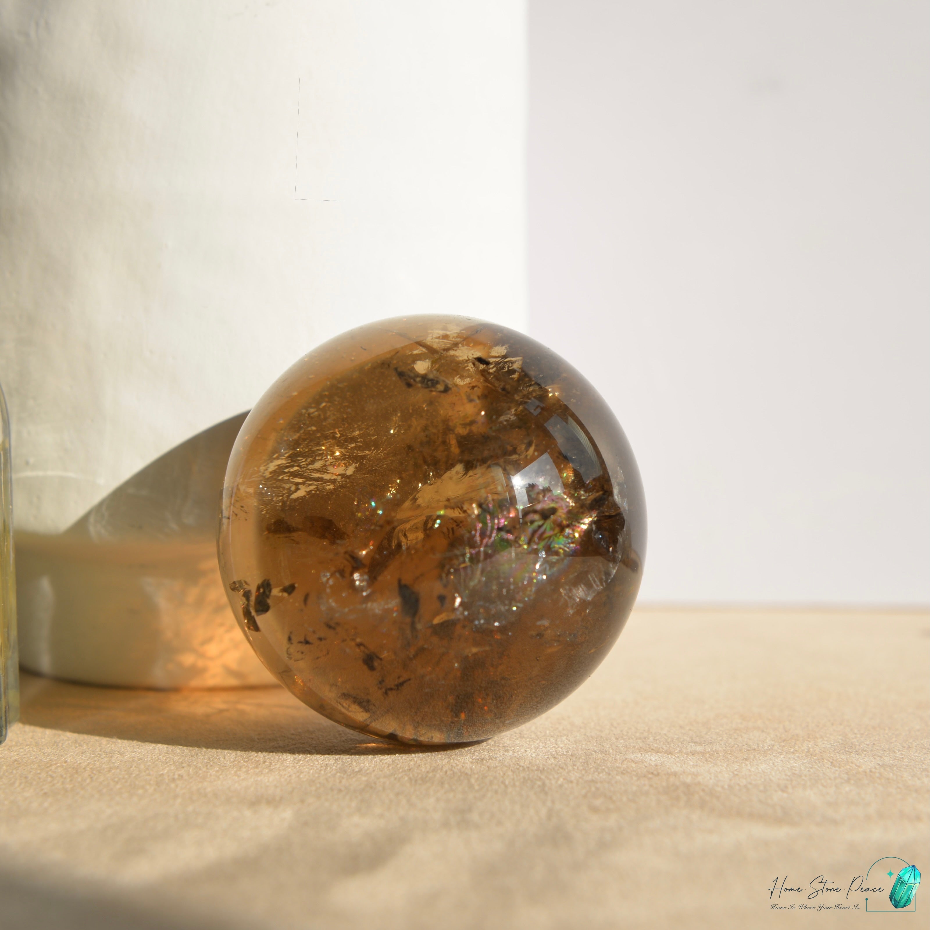 彩虹茶晶球 Rainbow Smoky Quartz Sphere