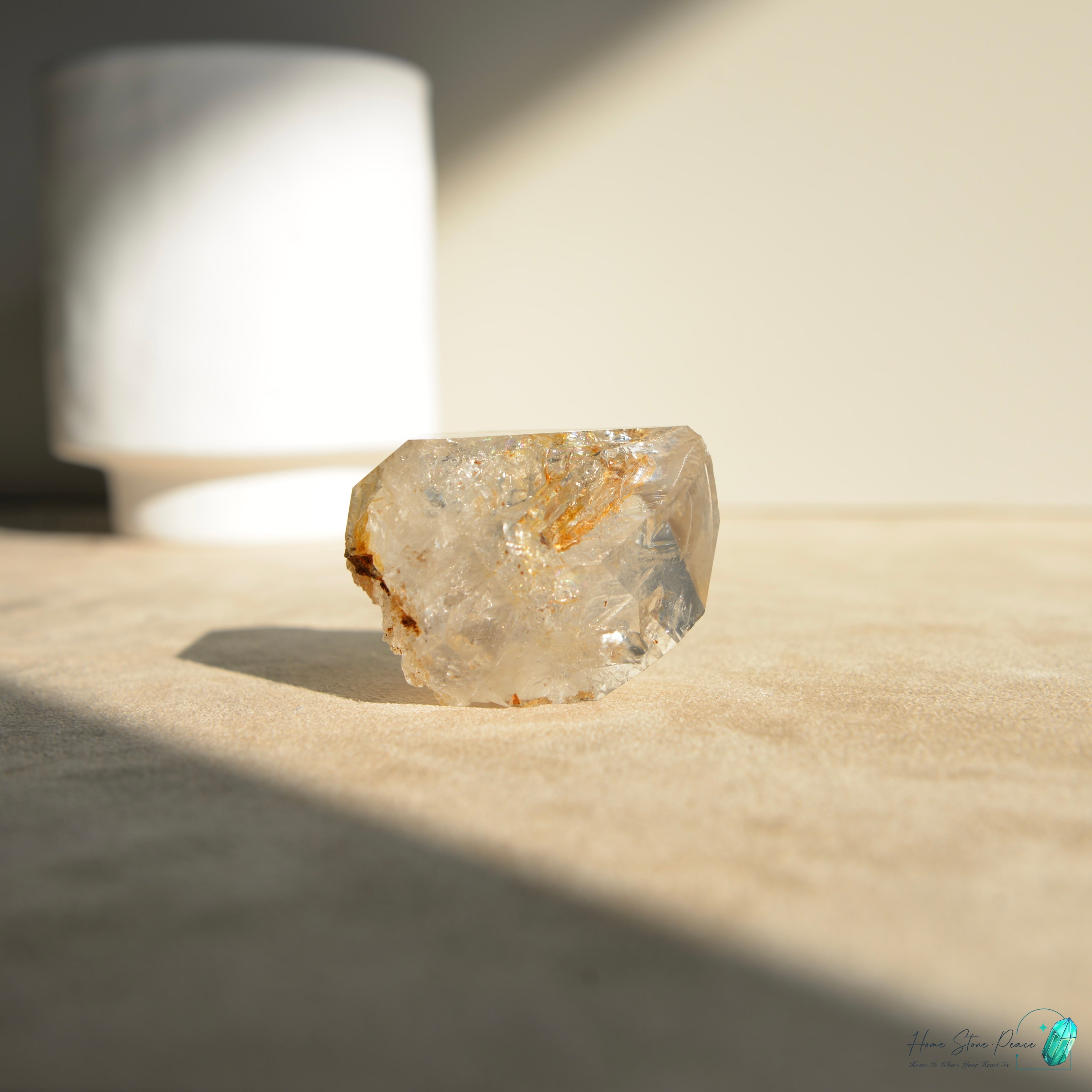 美國紐約黄金療癒者骸骨赫基蒙鑽石 New York Skeletal Herkimer Diamond with Golden Healer