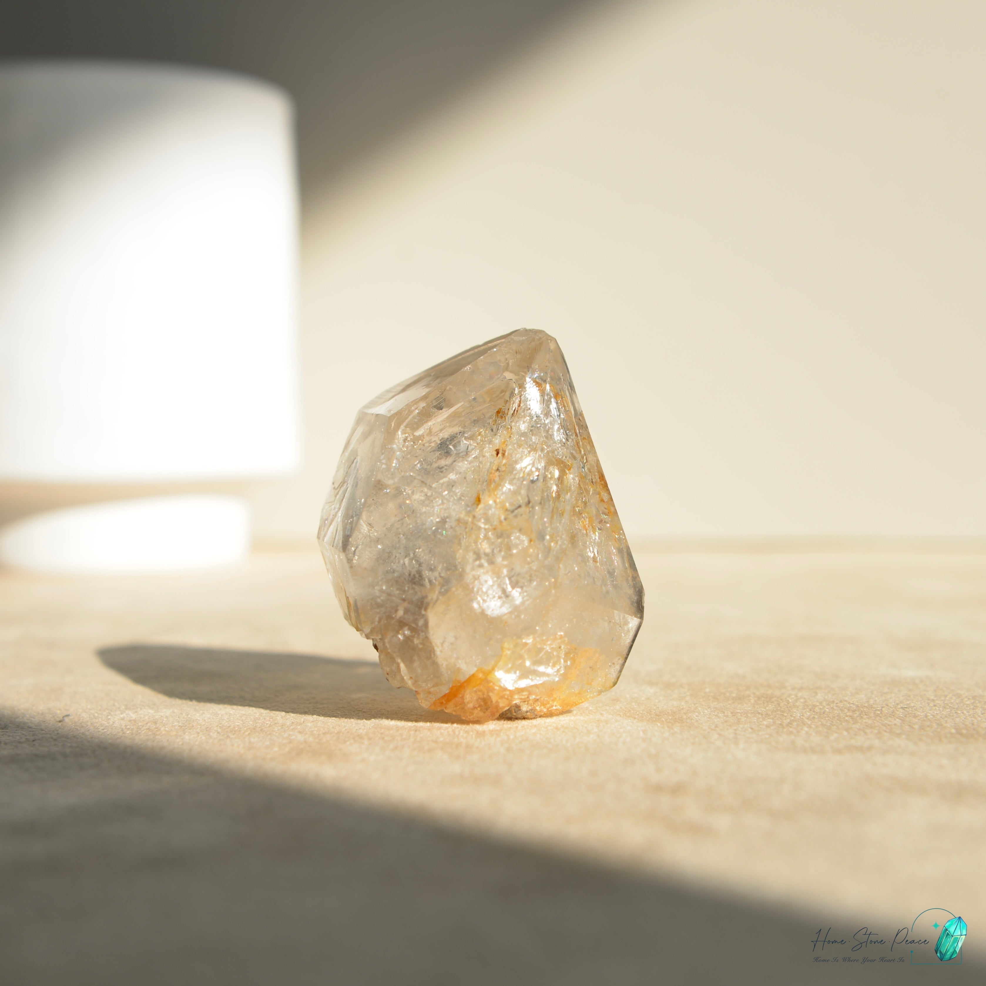 美國紐約黄金療癒者骸骨赫基蒙鑽石 New York Skeletal Herkimer Diamond with Golden Healer