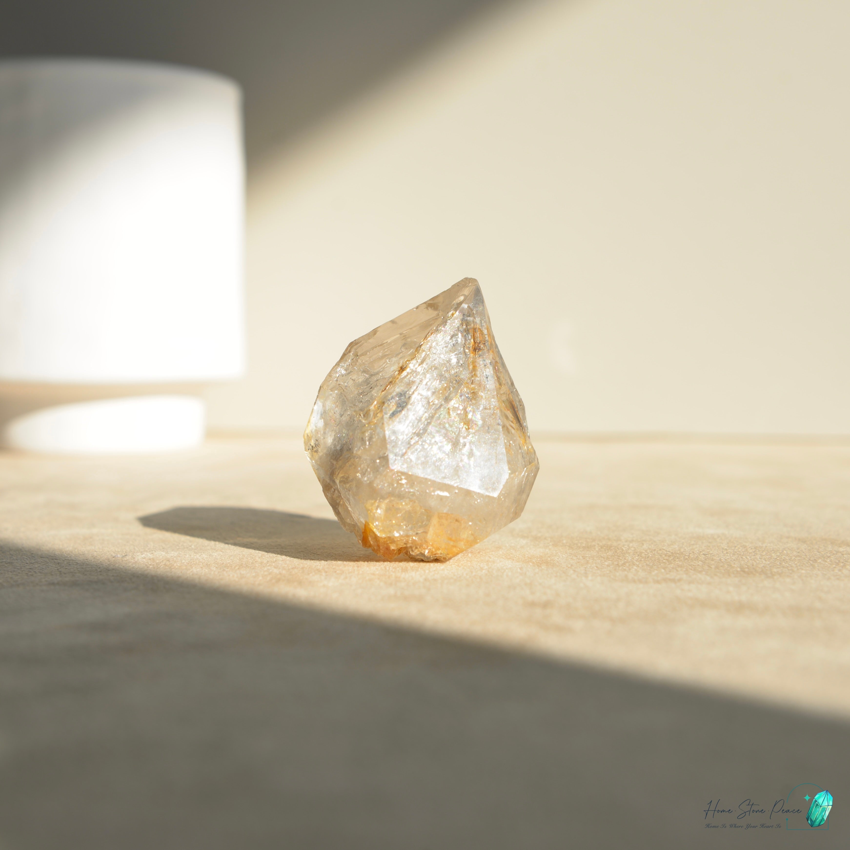 美國紐約黄金療癒者骸骨赫基蒙鑽石 New York Skeletal Herkimer Diamond with Golden Healer