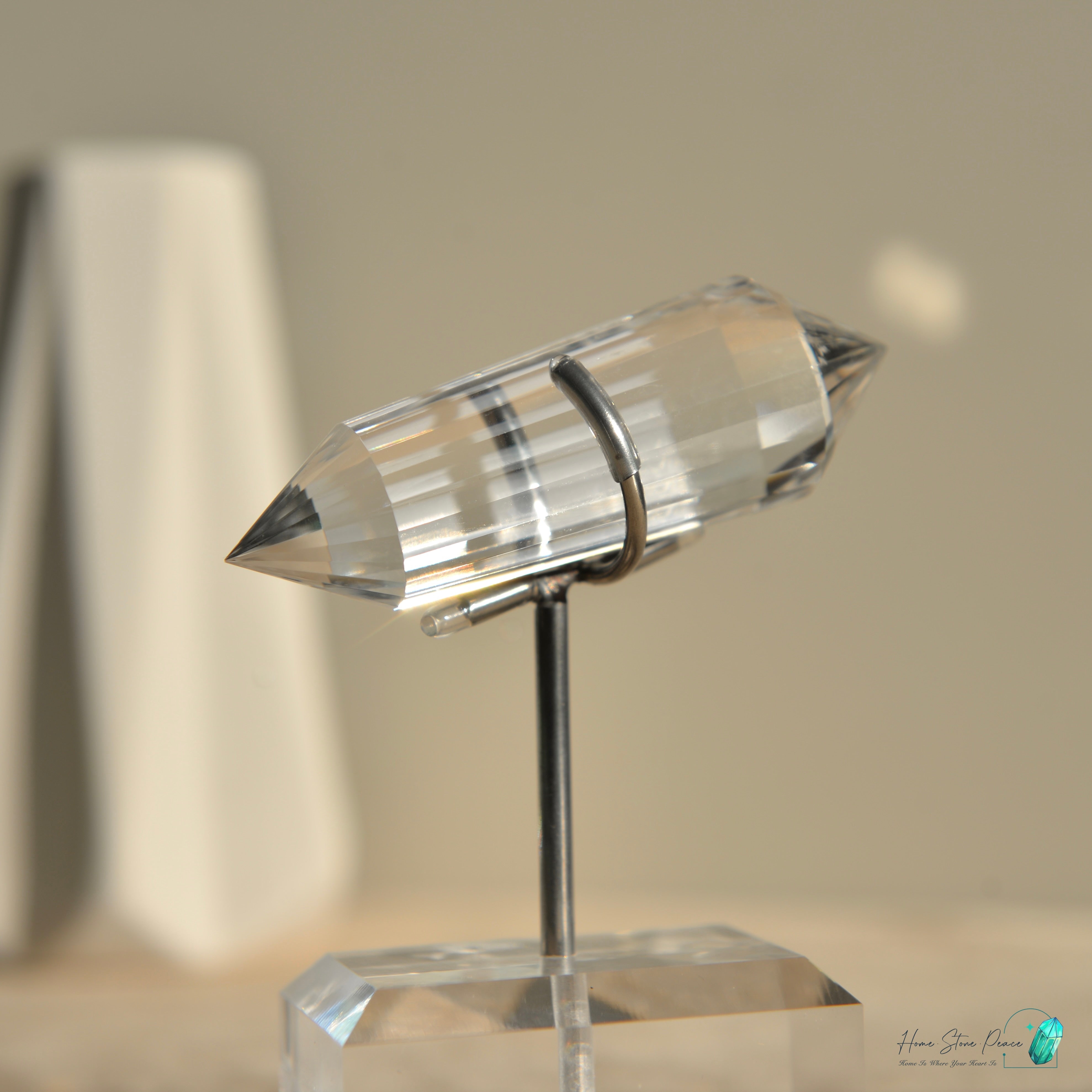 純手工沃格爾白水晶 (24面) Handcrafted Clear Quartz Vogel Cut (24 sides)