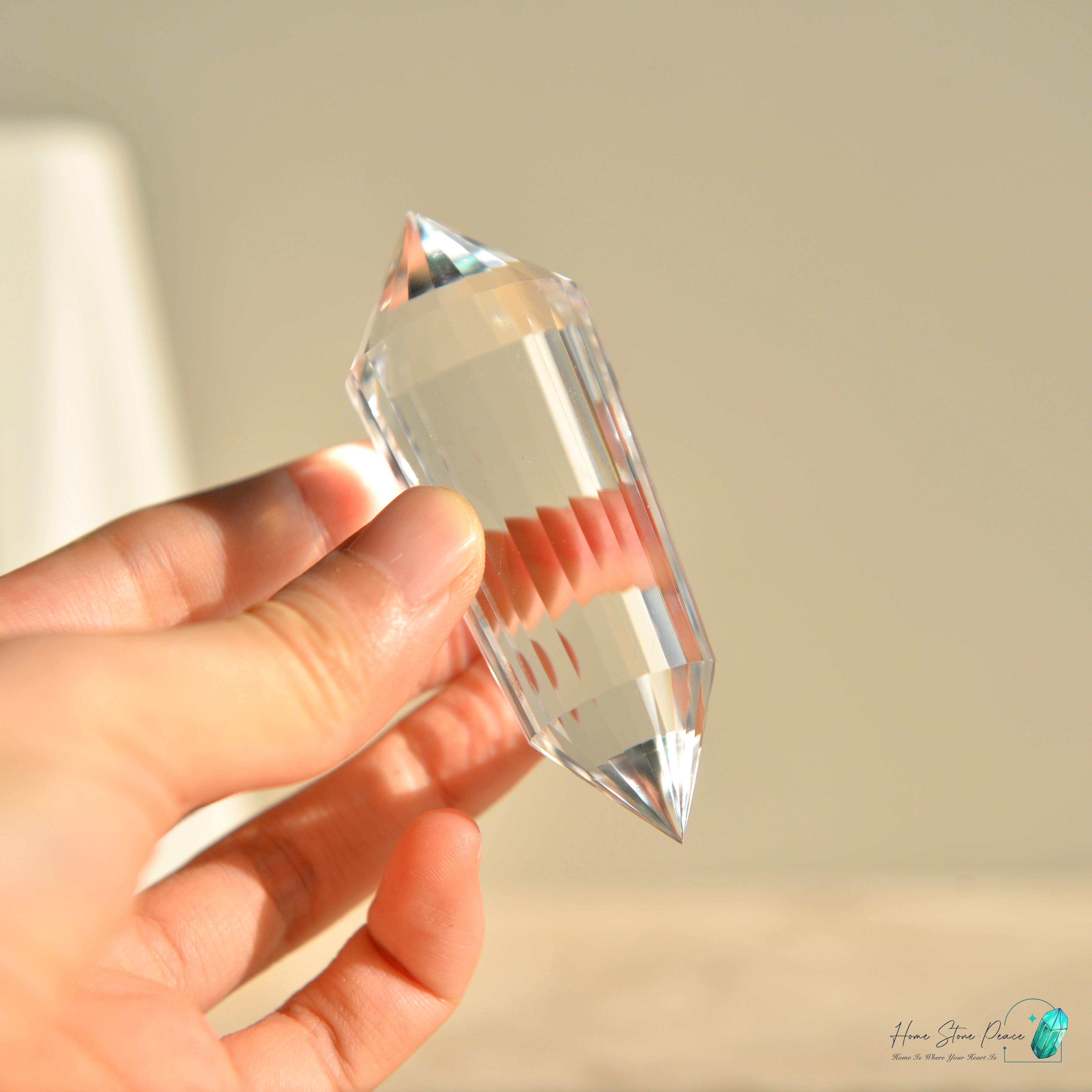 純手工沃格爾白水晶 (24面) Handcrafted Clear Quartz Vogel Cut (24 sides)