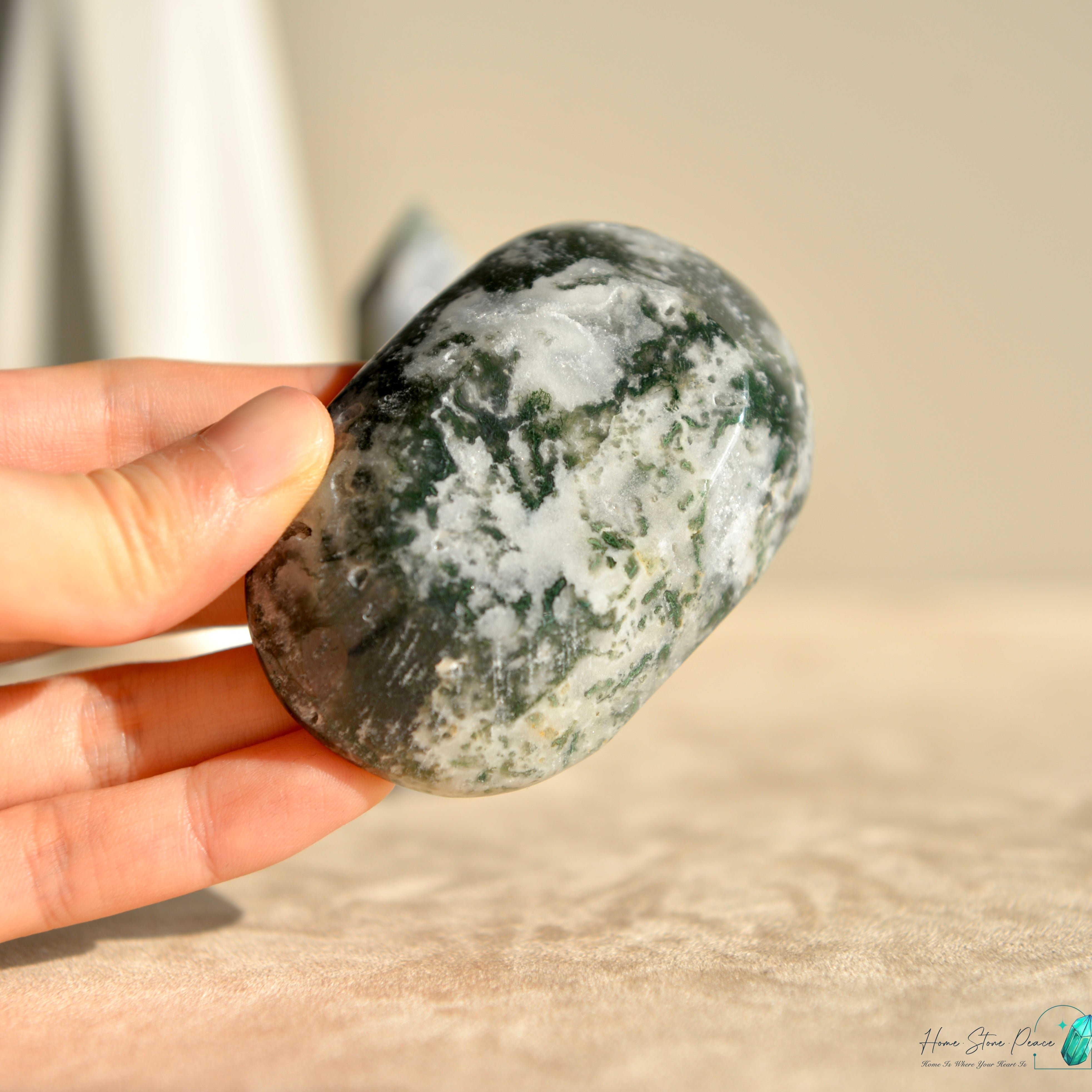 迷你水草瑪瑙碟 Mini Moss Agate Dish