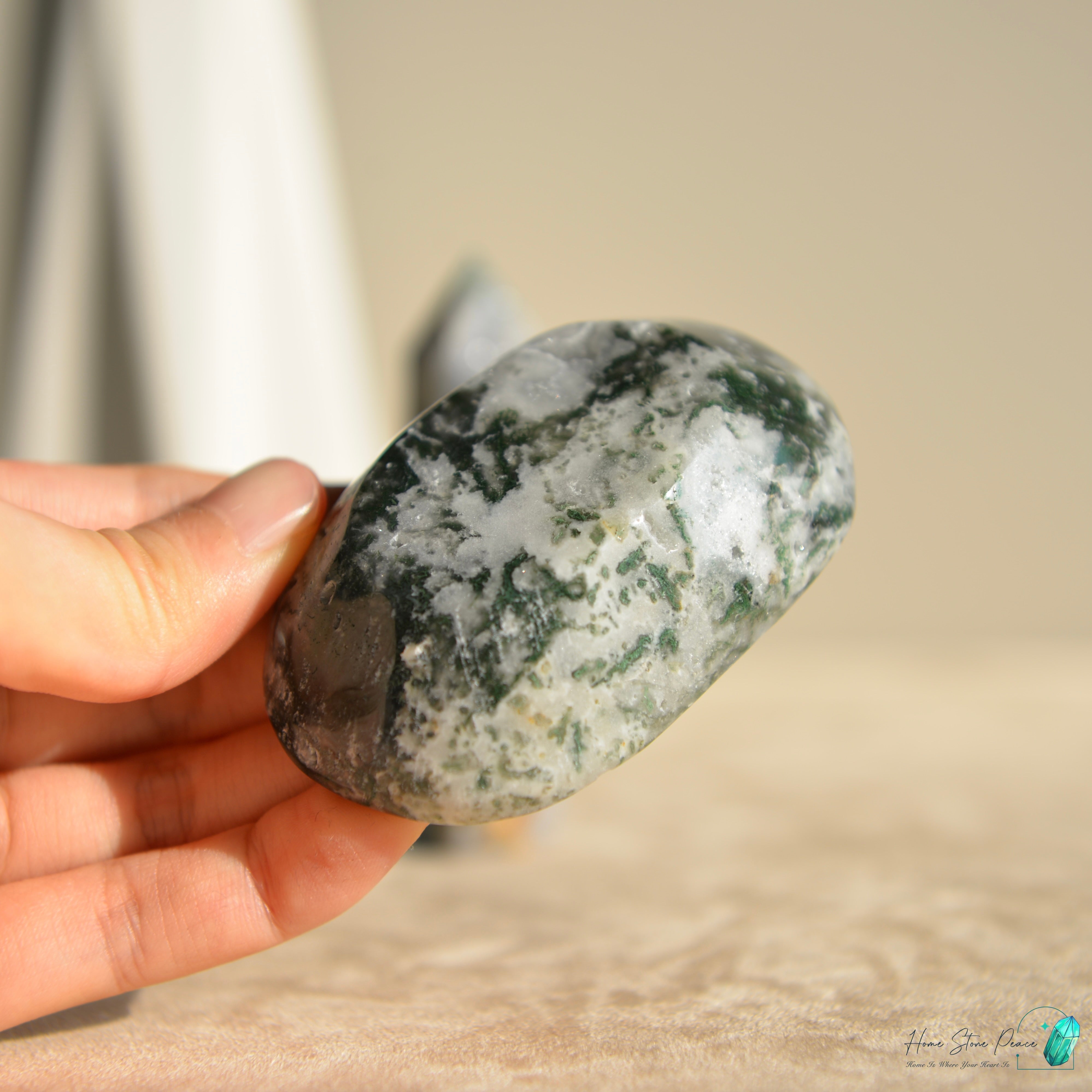 迷你水草瑪瑙碟 Mini Moss Agate Dish