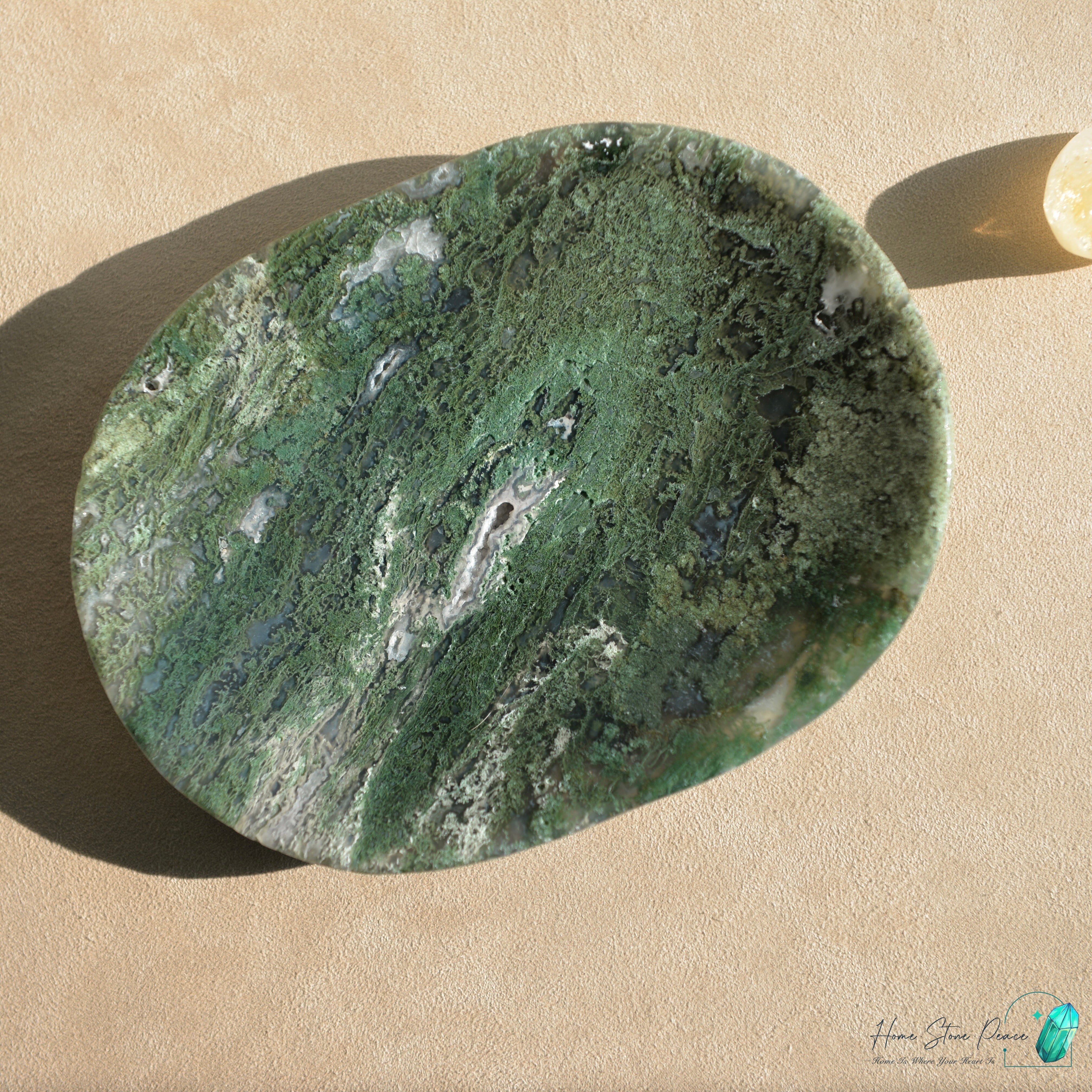 水草瑪瑙碟 Moss Agate Dish