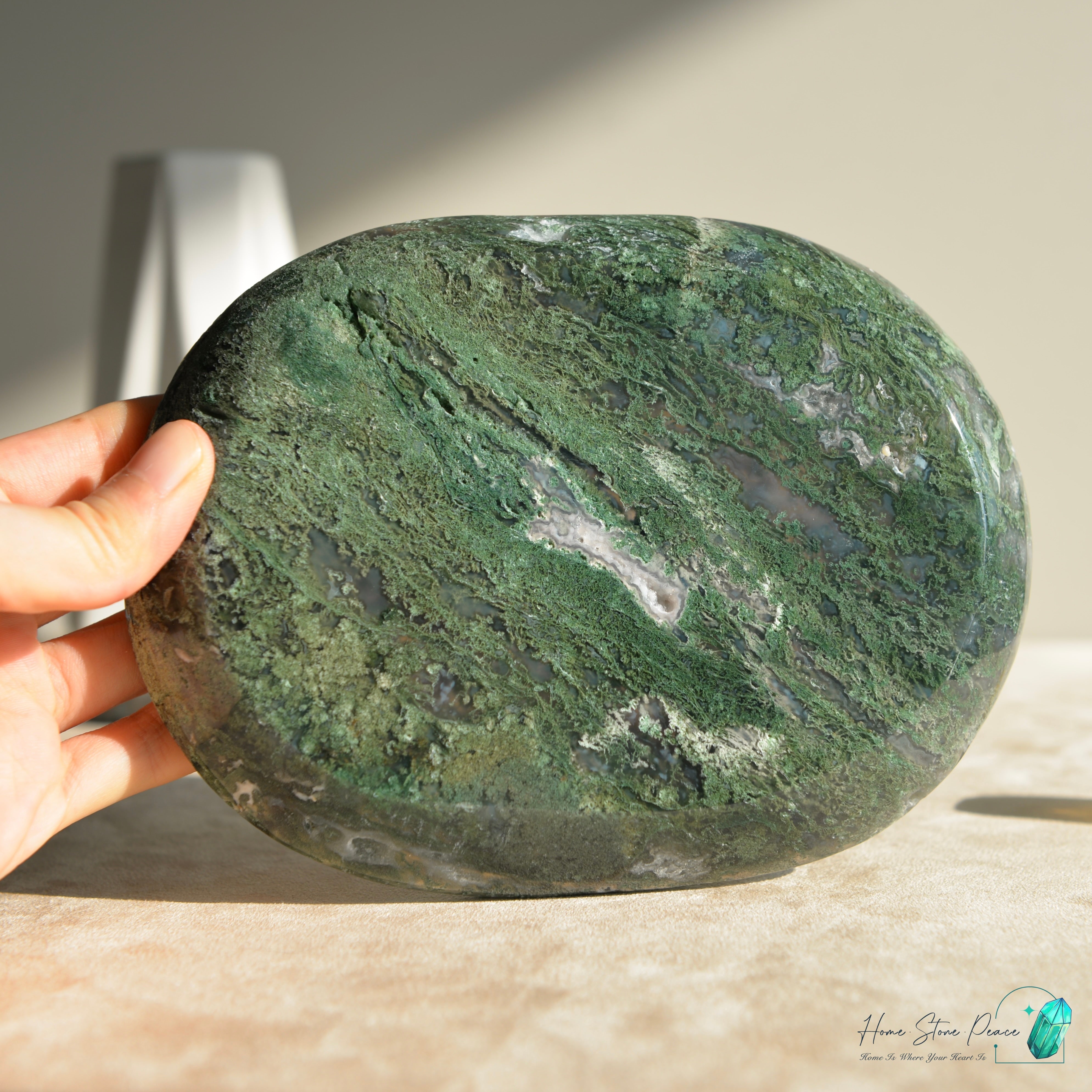 水草瑪瑙碟 Moss Agate Dish