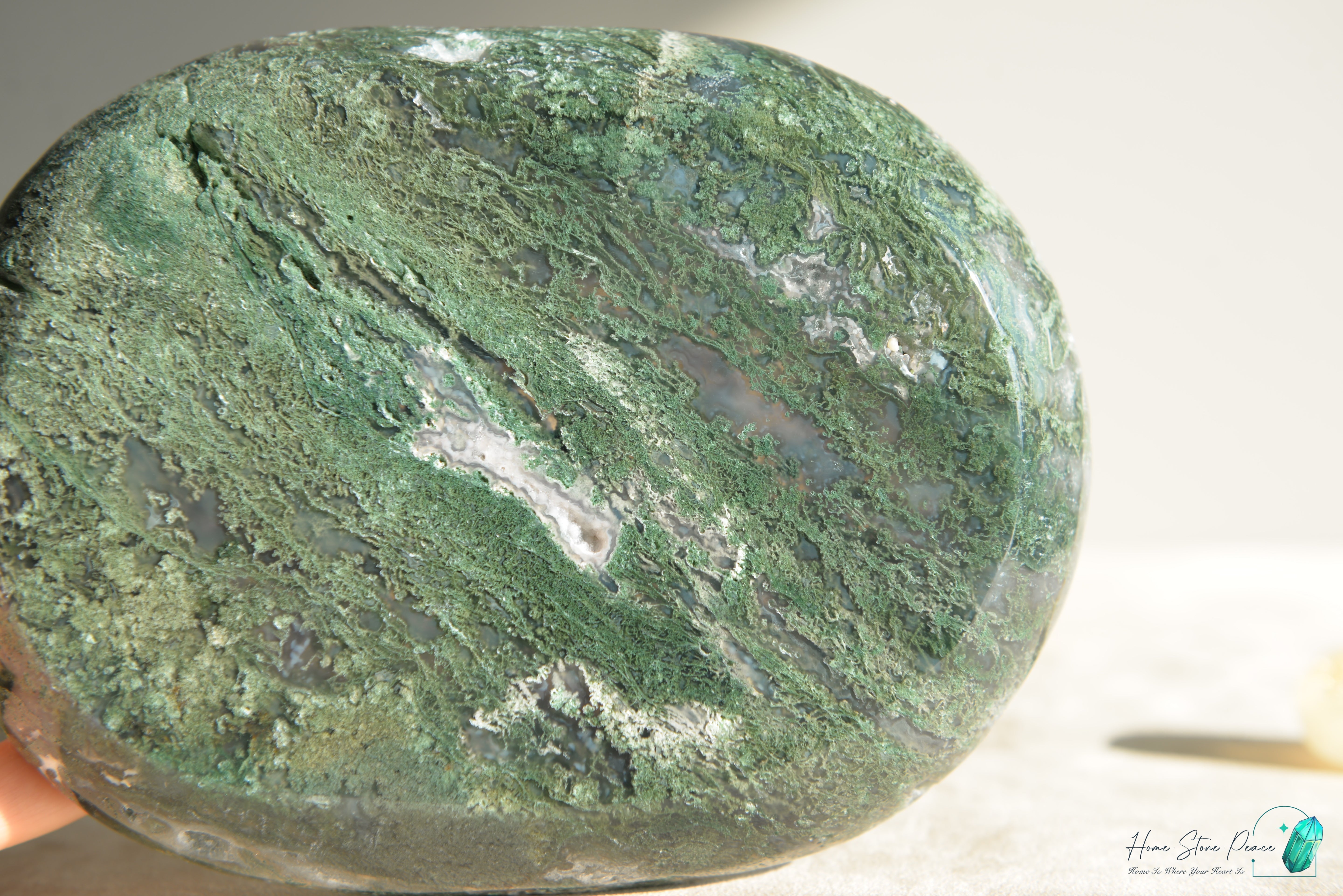 水草瑪瑙碟 Moss Agate Dish