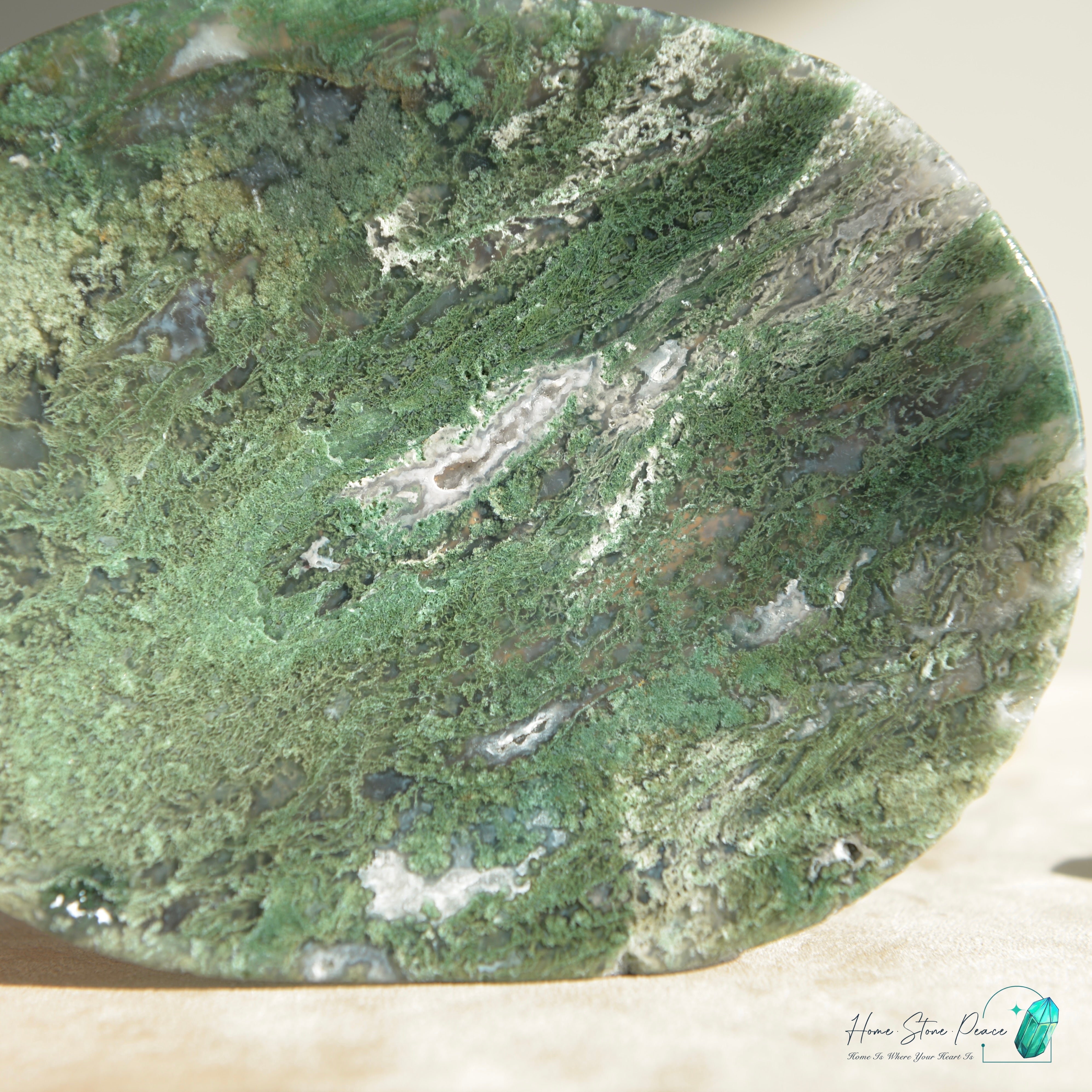 水草瑪瑙碟 Moss Agate Dish
