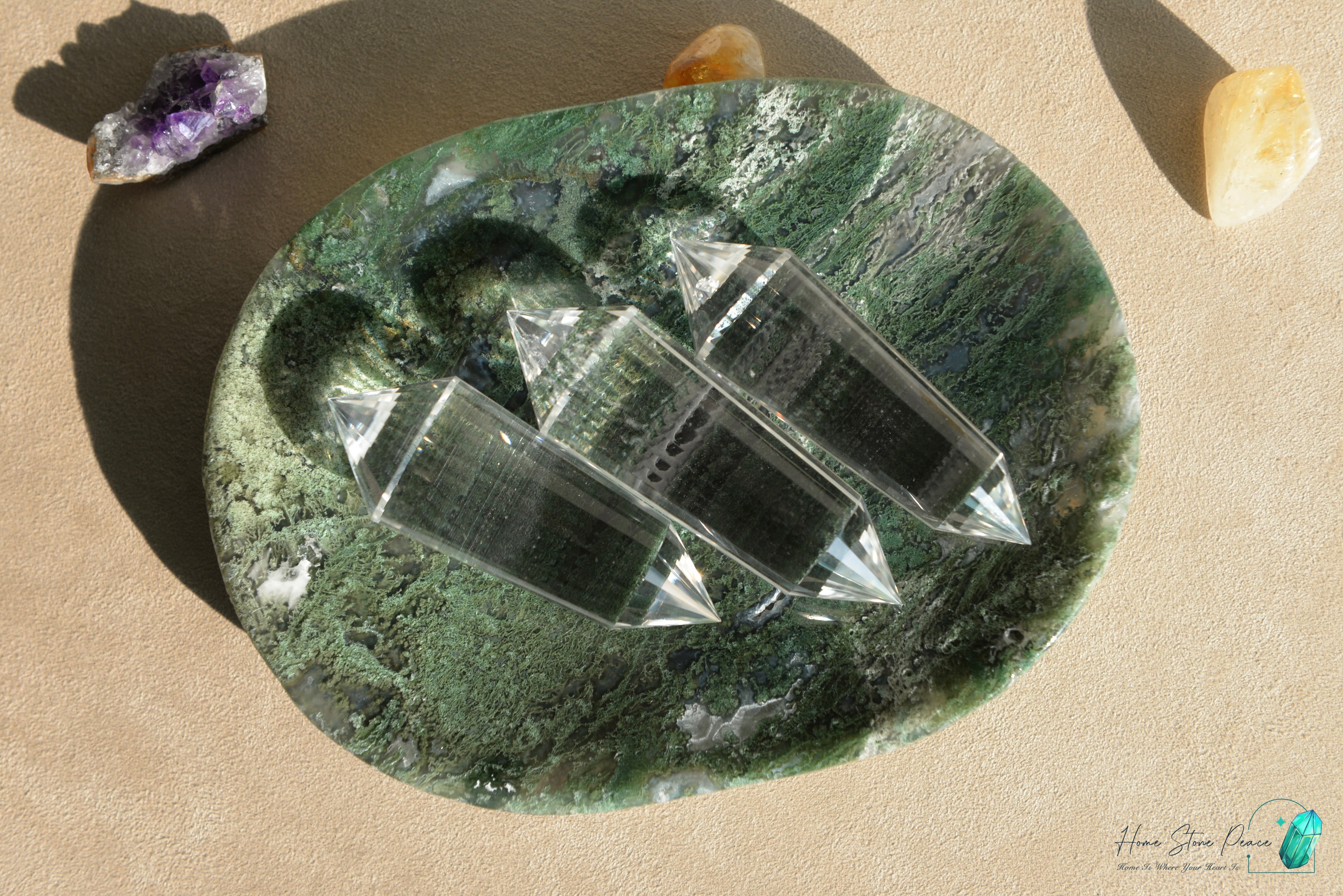 水草瑪瑙碟 Moss Agate Dish