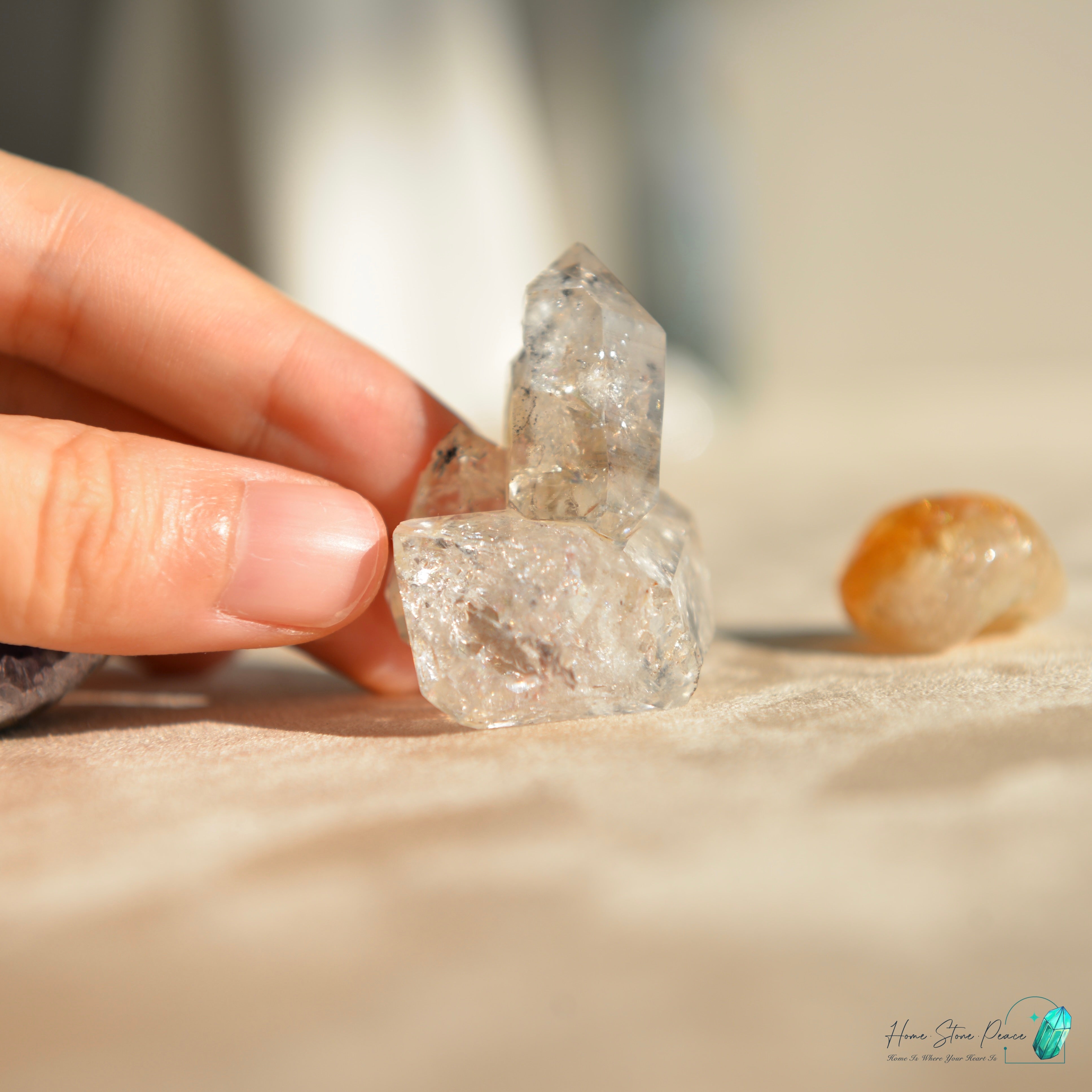 美國紐約赫基蒙鑽石晶簇 New York Herkimer Diamond Cluster