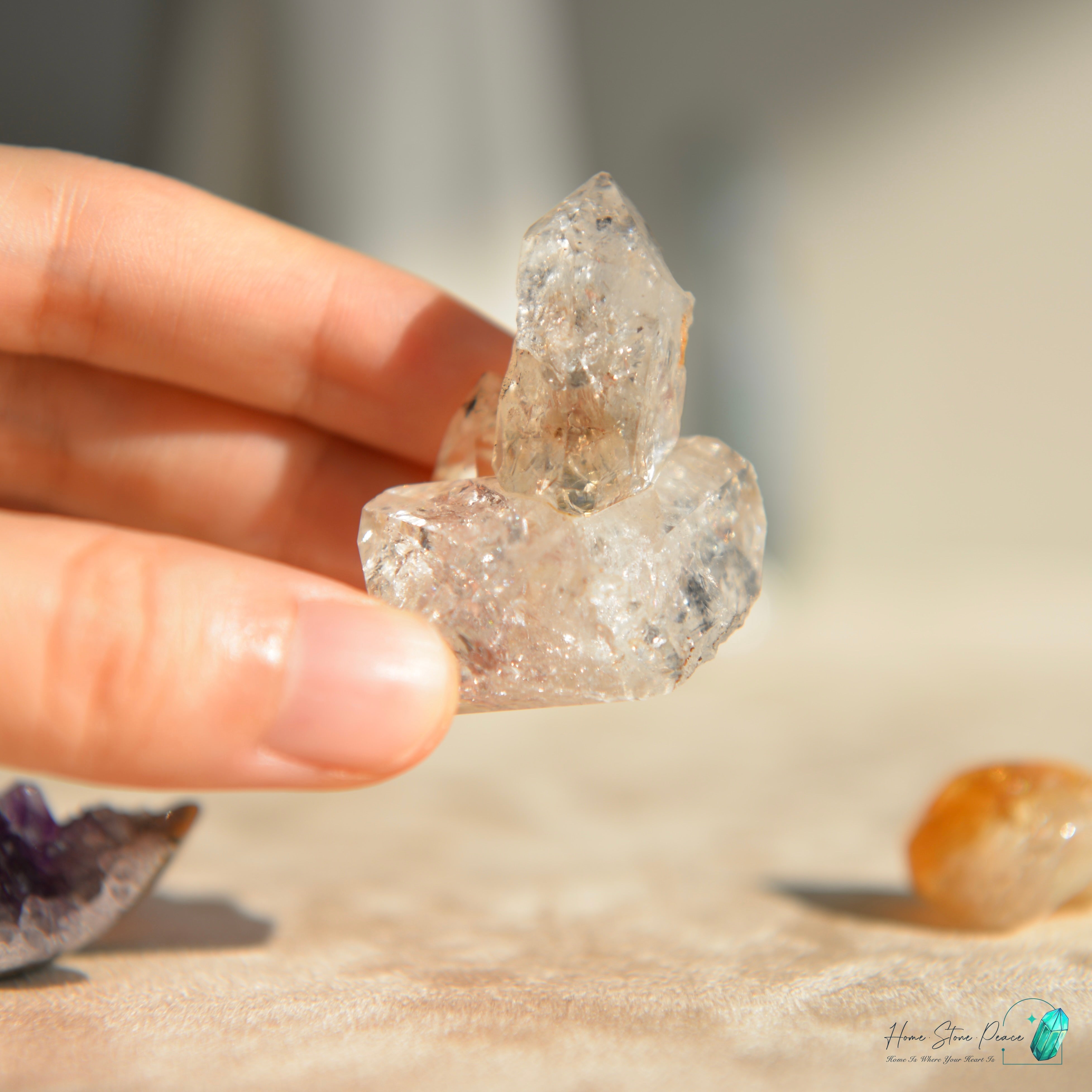 美國紐約赫基蒙鑽石晶簇 New York Herkimer Diamond Cluster