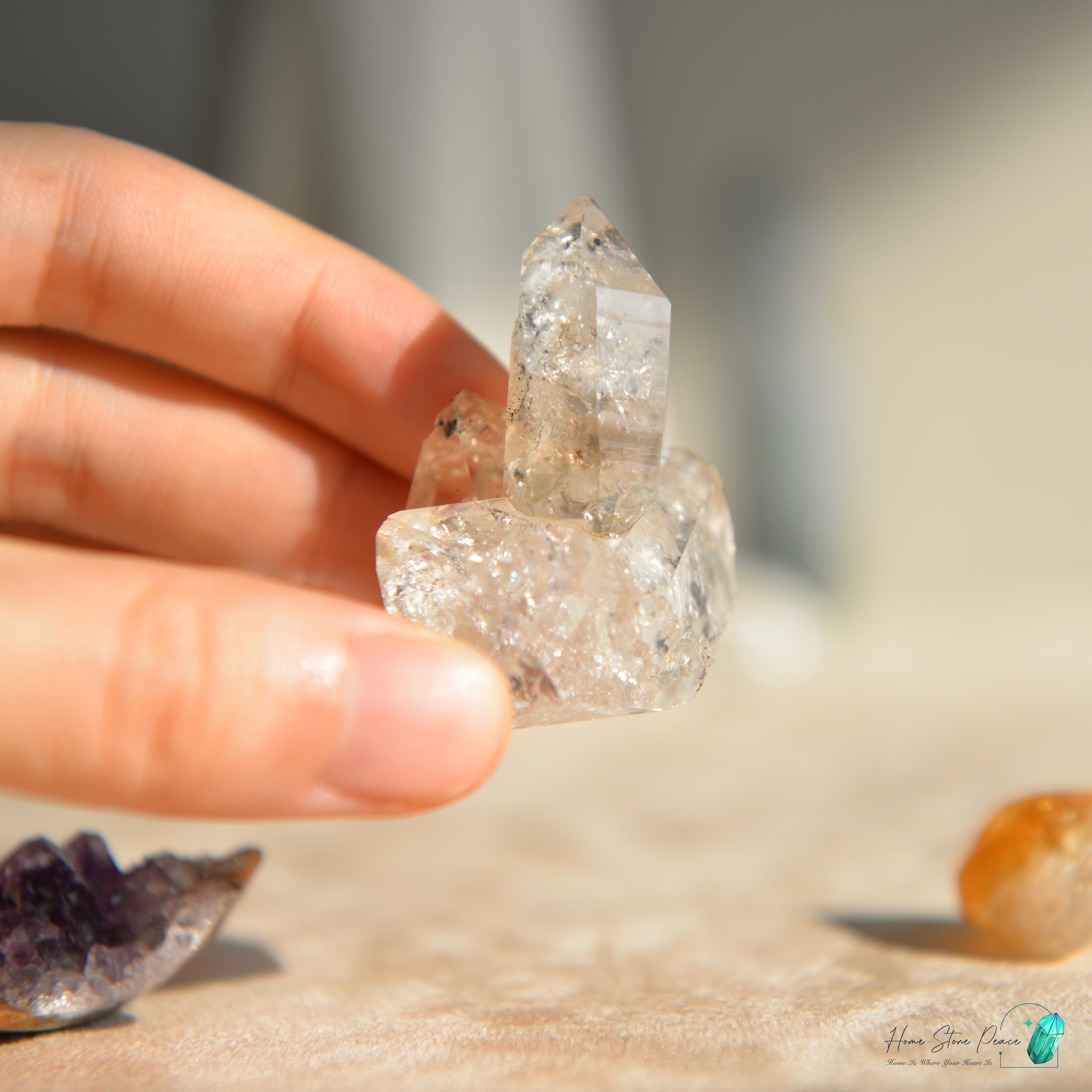 美國紐約赫基蒙鑽石晶簇 New York Herkimer Diamond Cluster