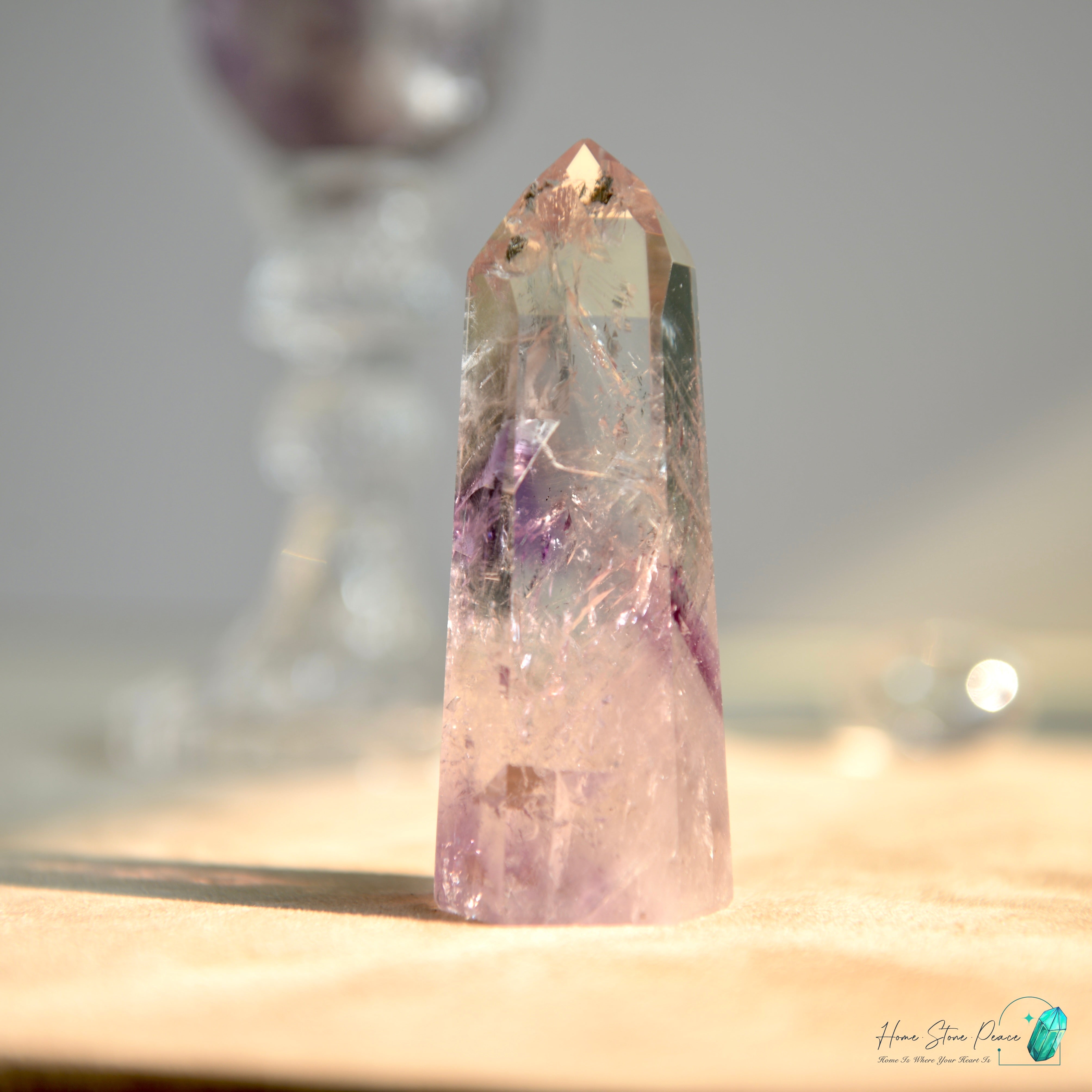 巴西幻影彩虹紫水晶柱 Brazilian Amethyst Phantom Tower with Rainbows