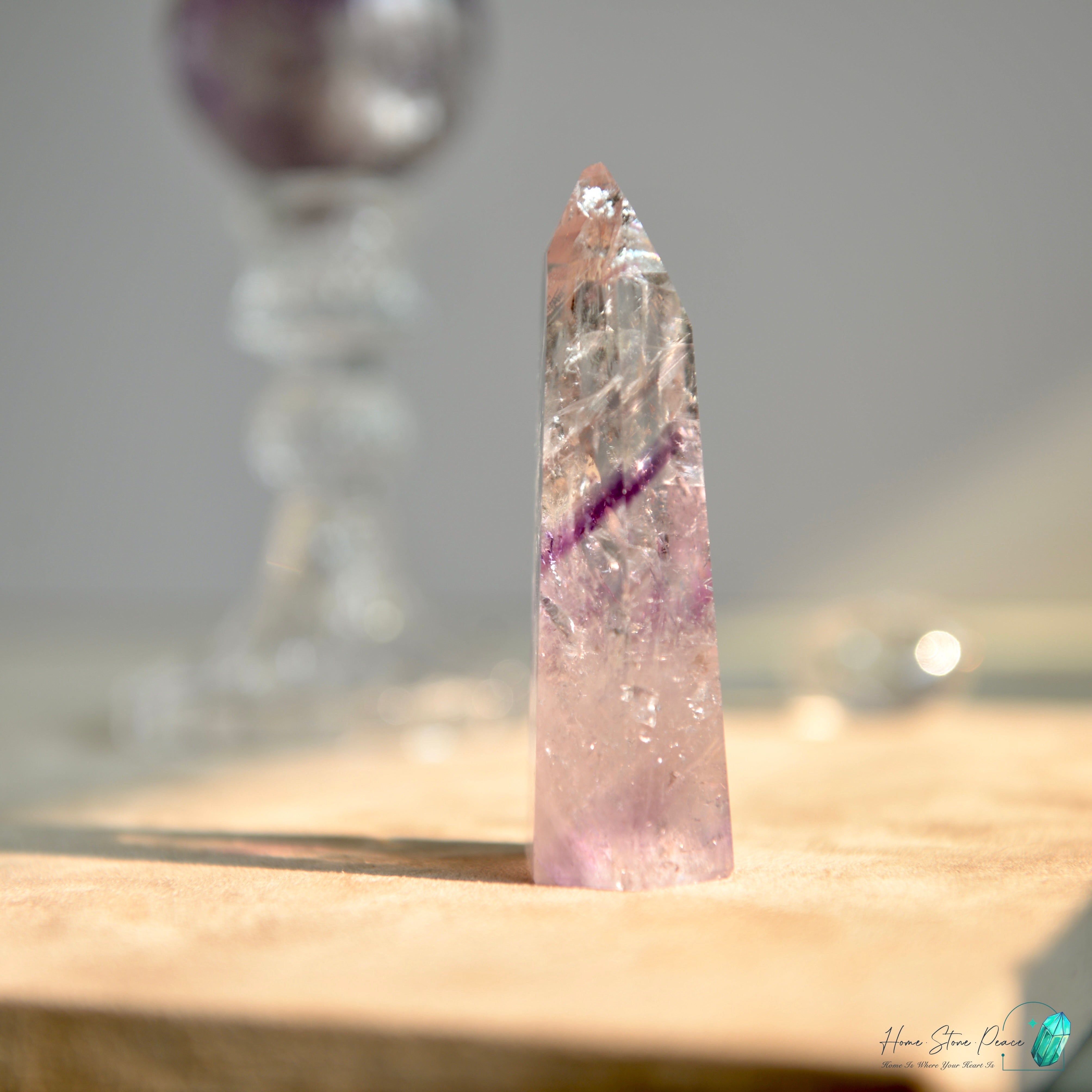巴西幻影彩虹紫水晶柱 Brazilian Amethyst Phantom Tower with Rainbows