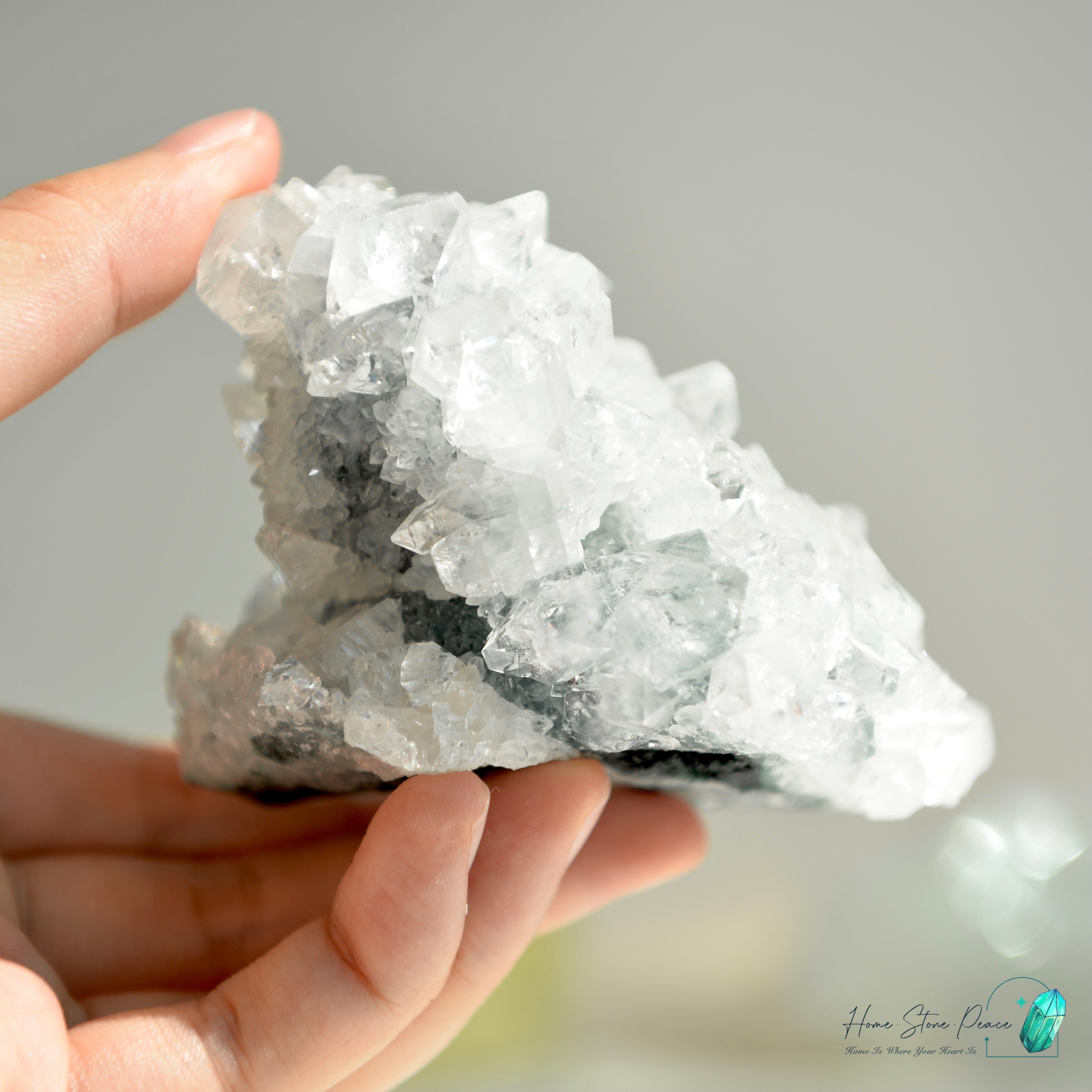 鑽石魚眼石 Diamond Apophyllite Cluster