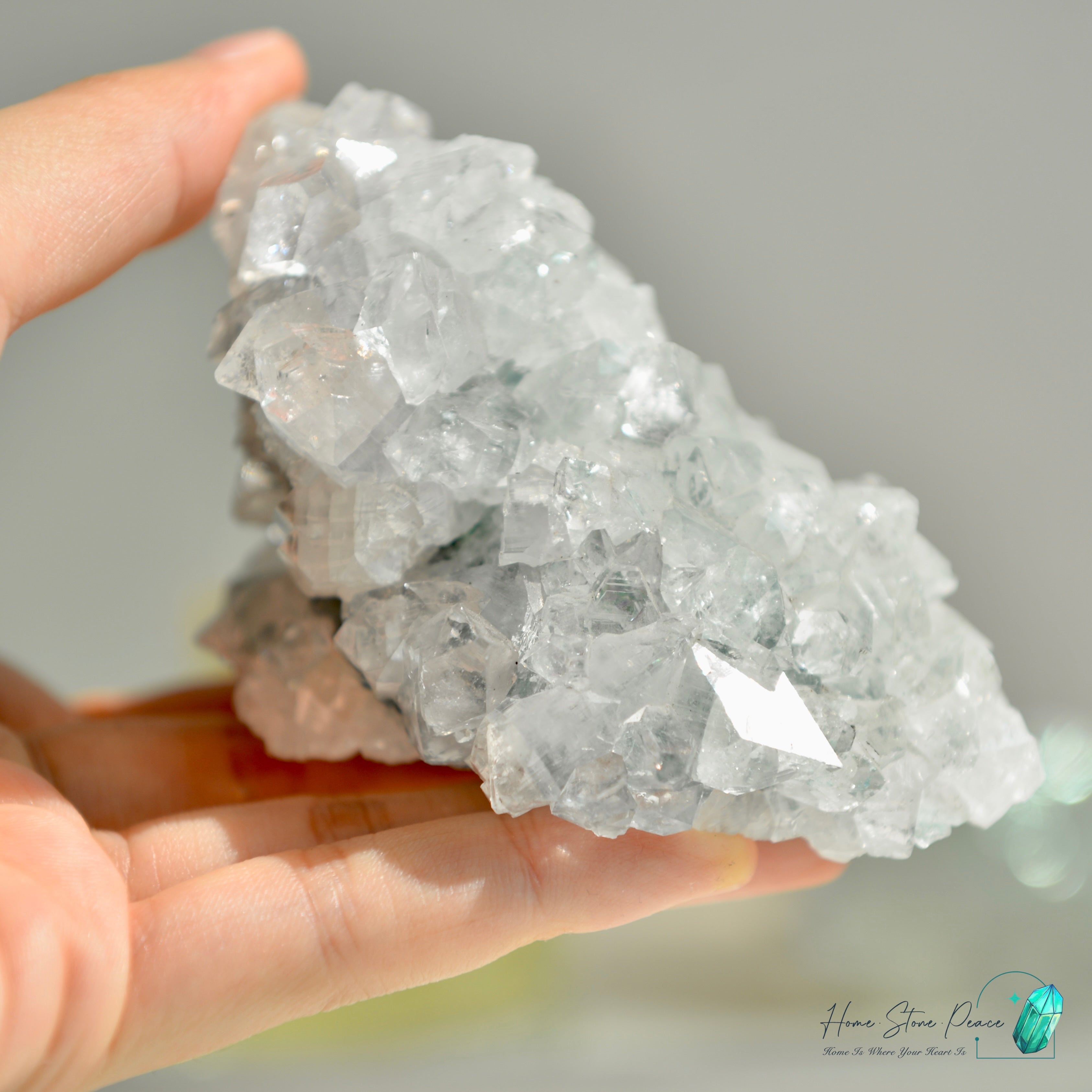 鑽石魚眼石 Diamond Apophyllite Cluster