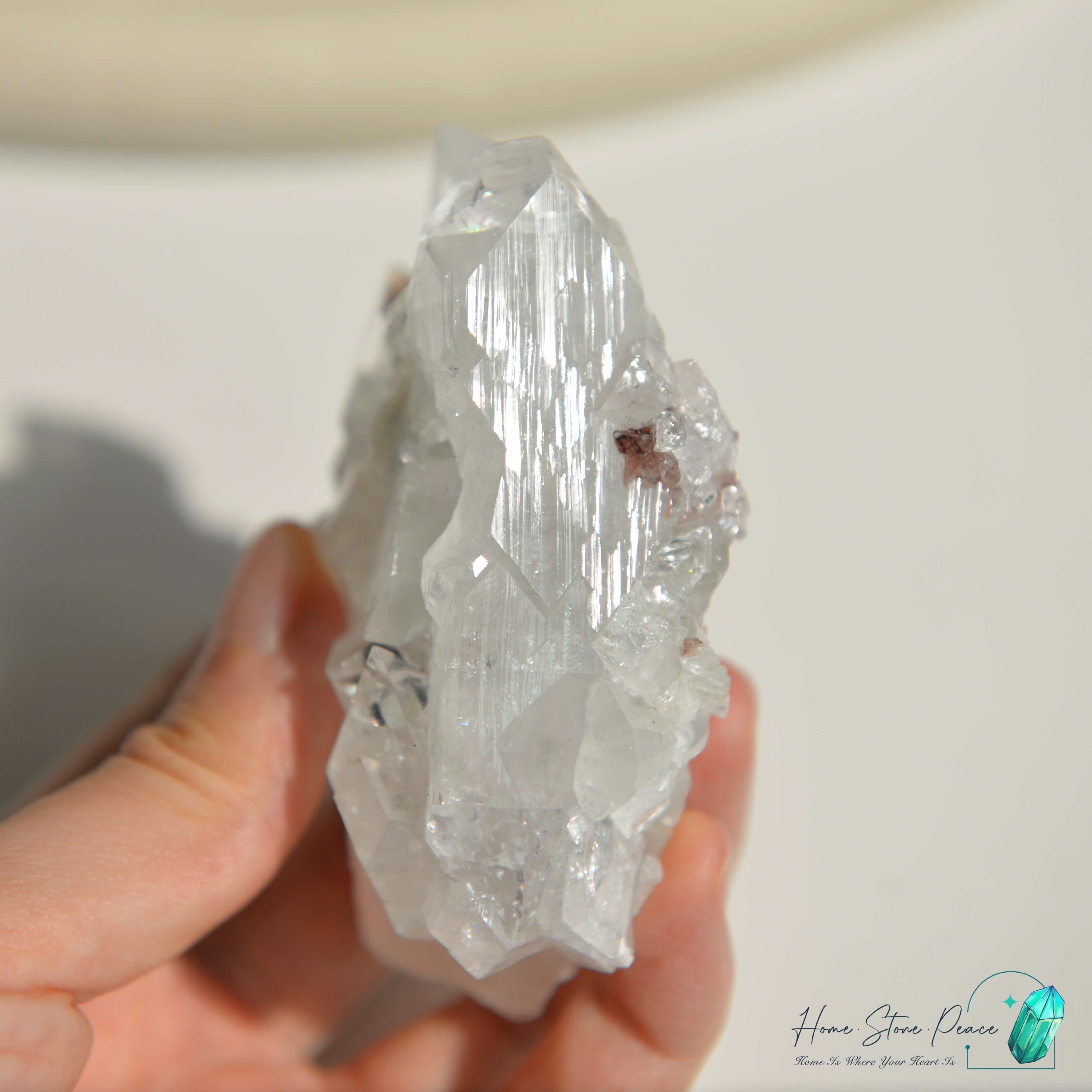 鑽石魚眼石 Diamond Apophyllite Cluster