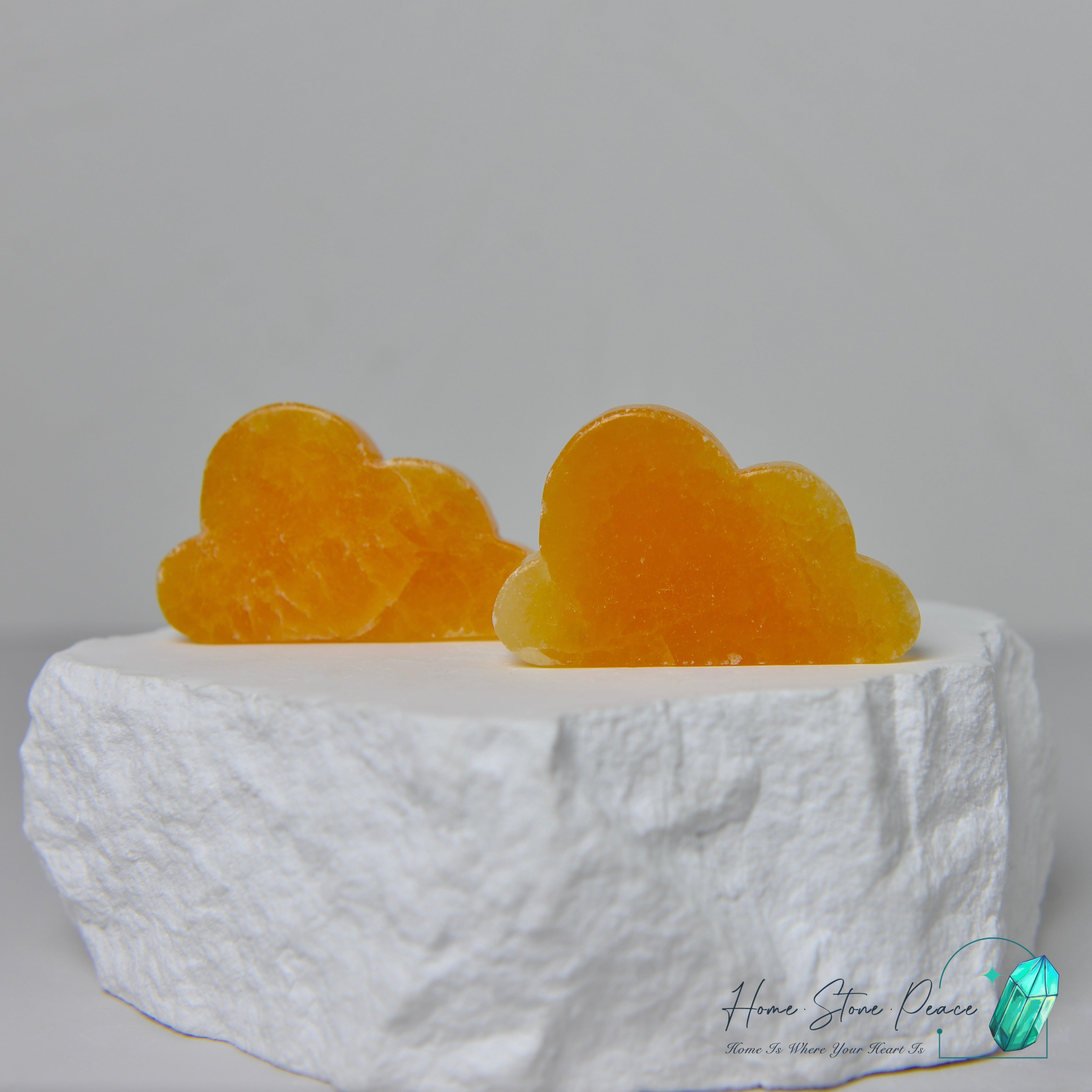 橙色方解石雲朵 Orange Calcite  Cloud