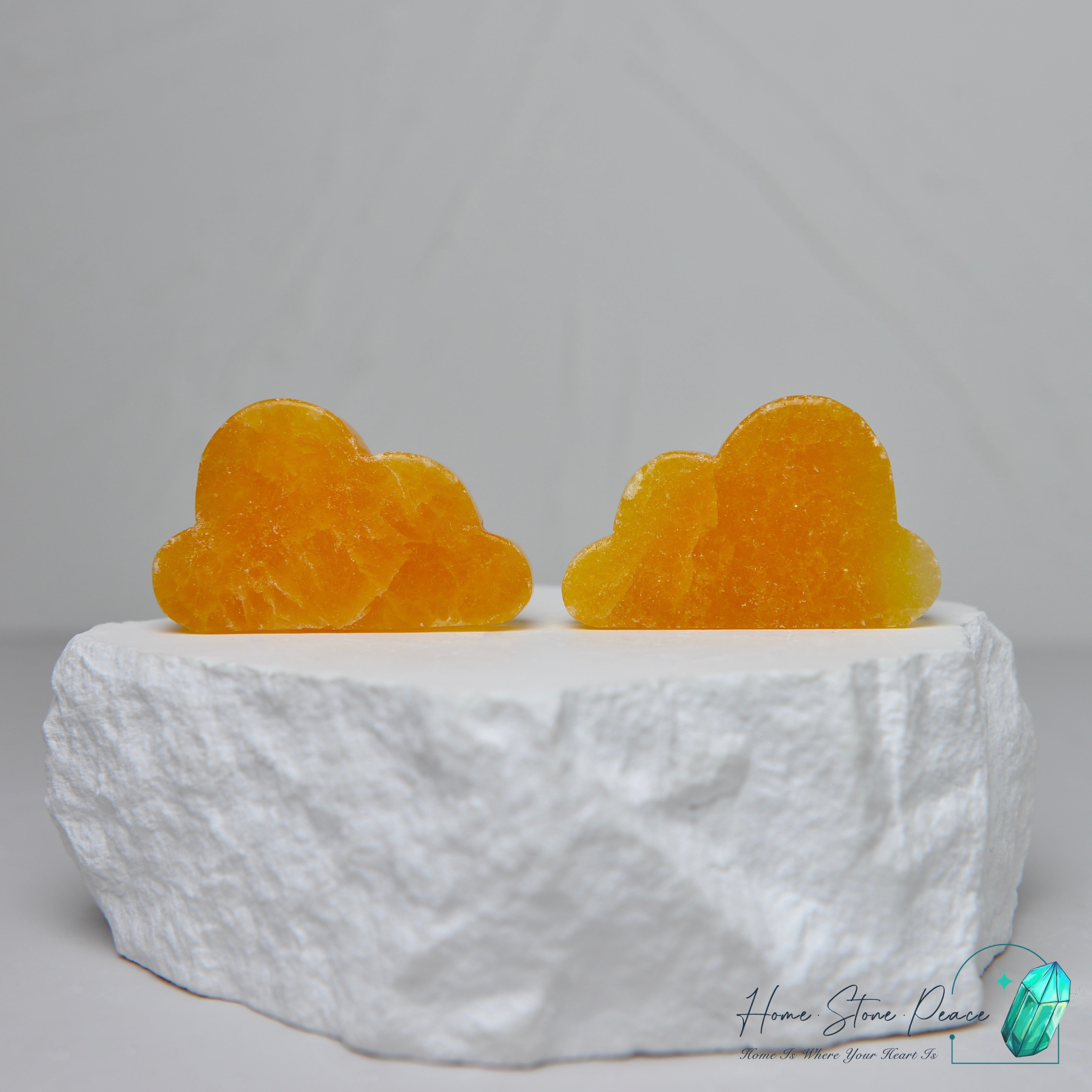 橙色方解石雲朵 Orange Calcite  Cloud