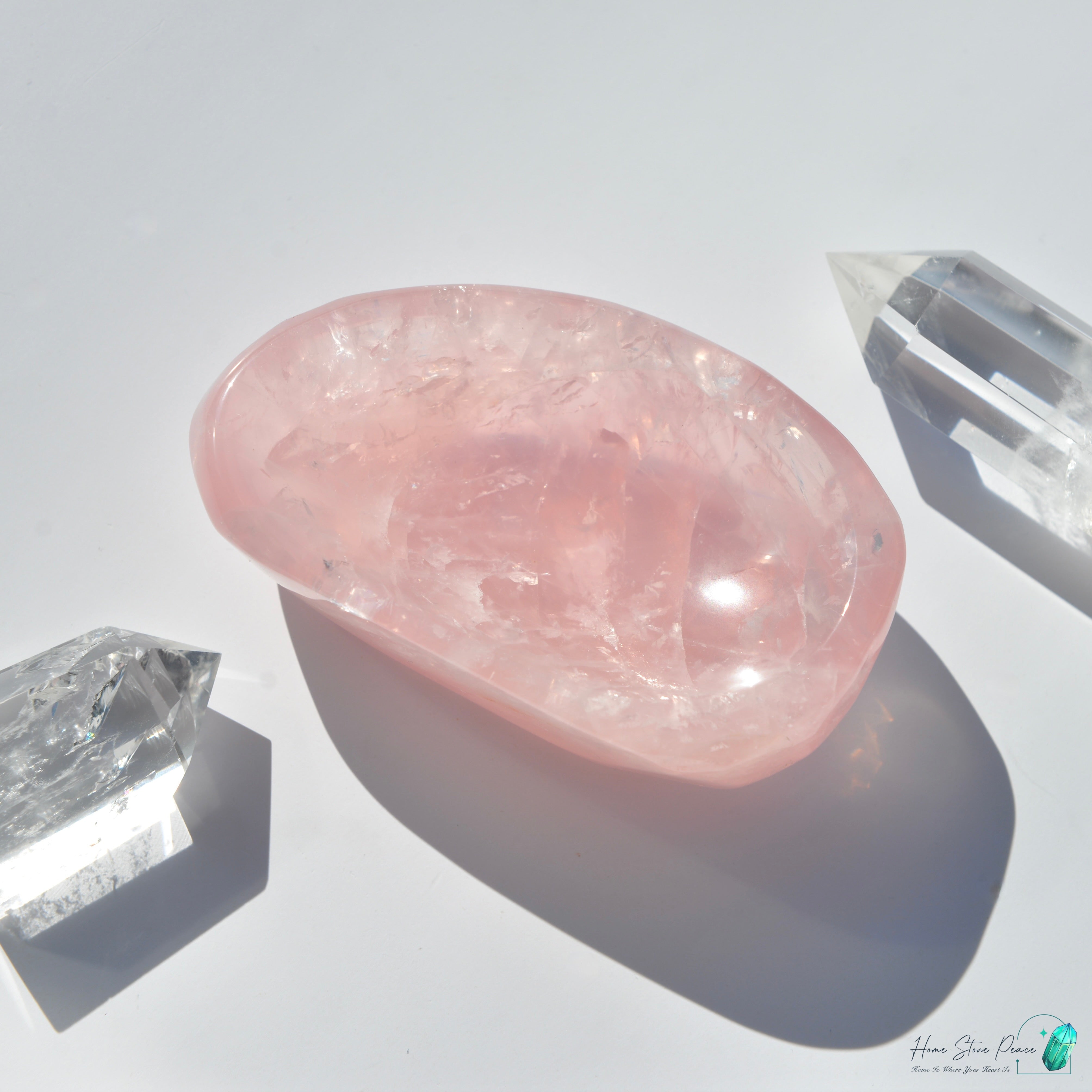 粉紅水晶小碟 Rose Quartz Trinket Dish