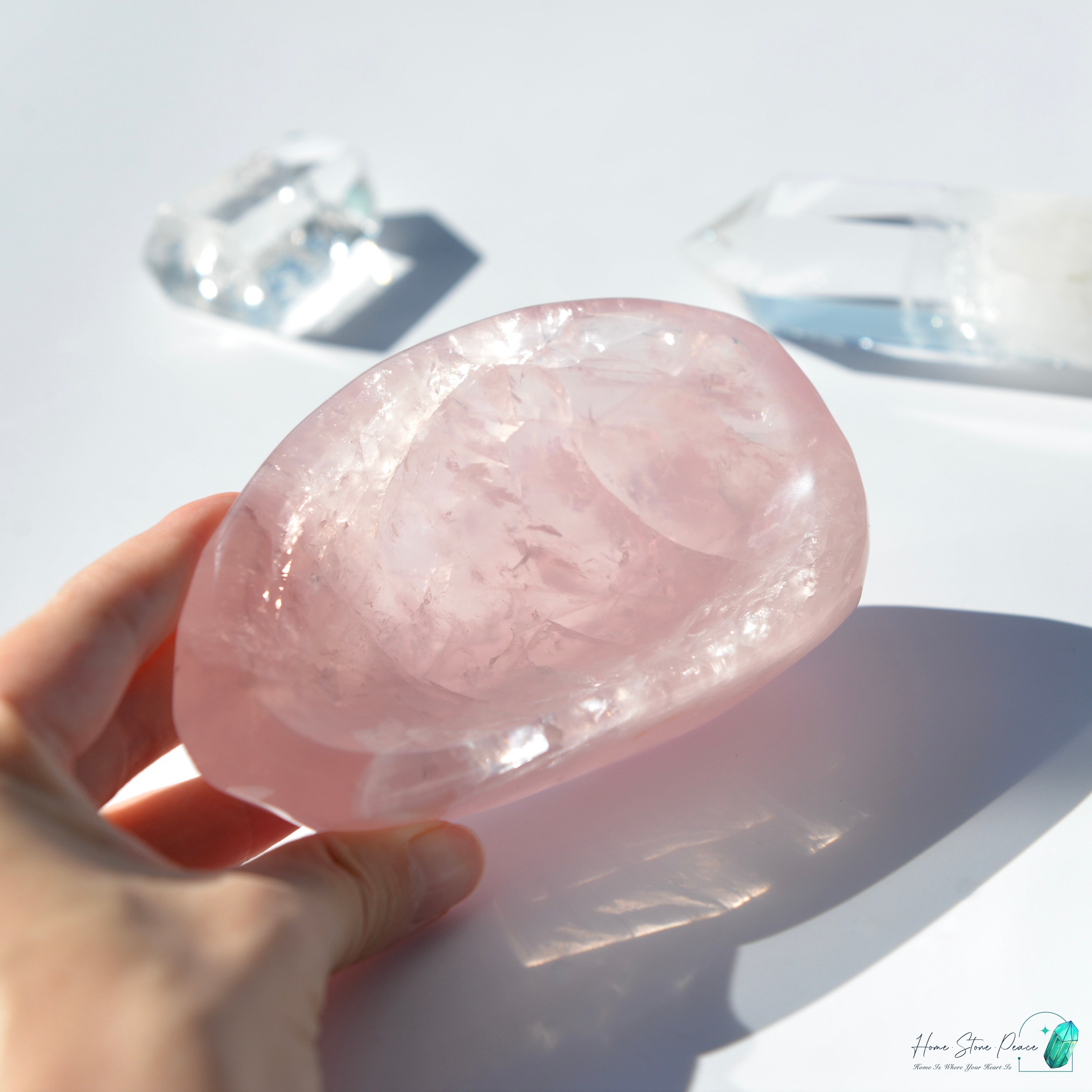 粉紅水晶小碟 Rose Quartz Trinket Dish