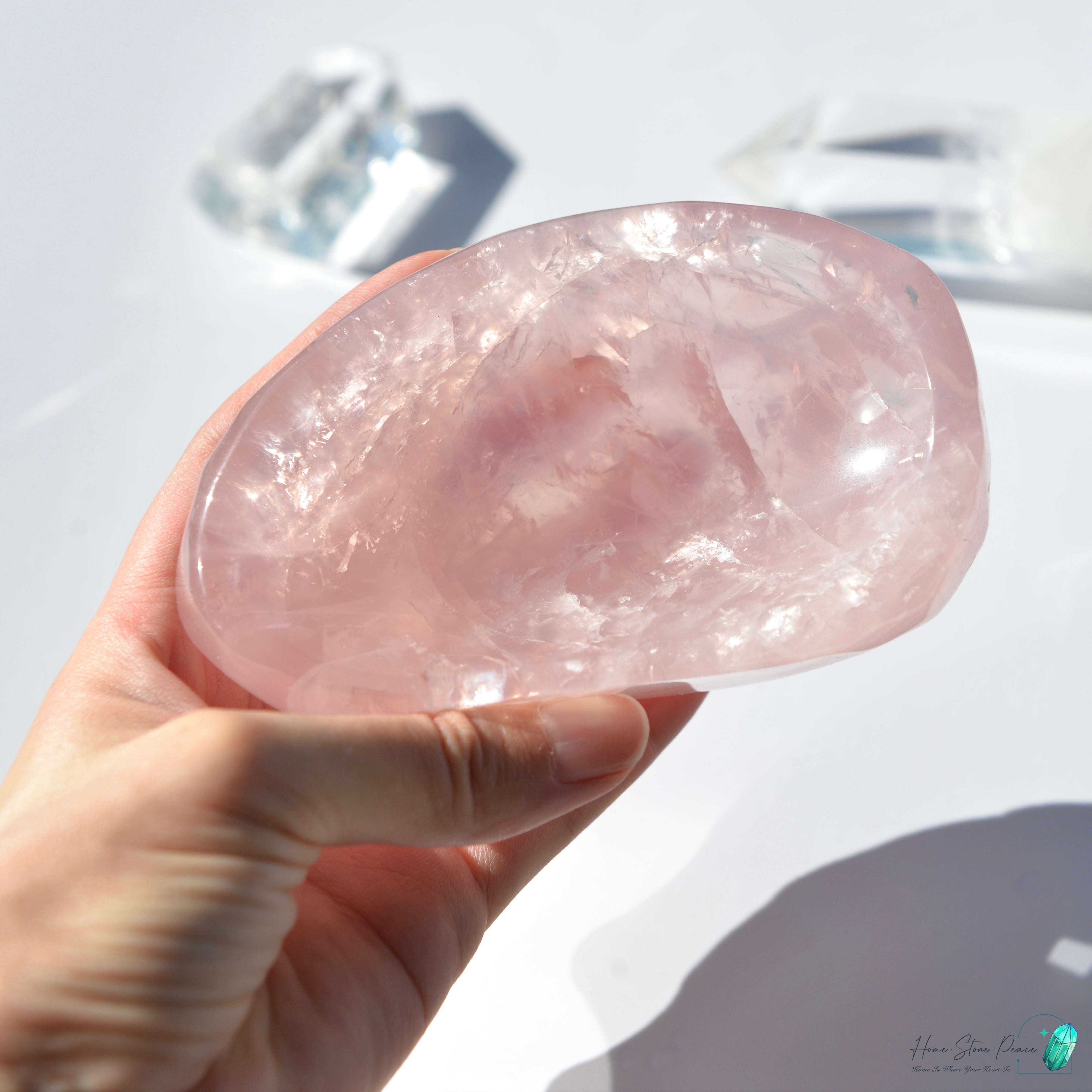 粉紅水晶小碟 Rose Quartz Trinket Dish
