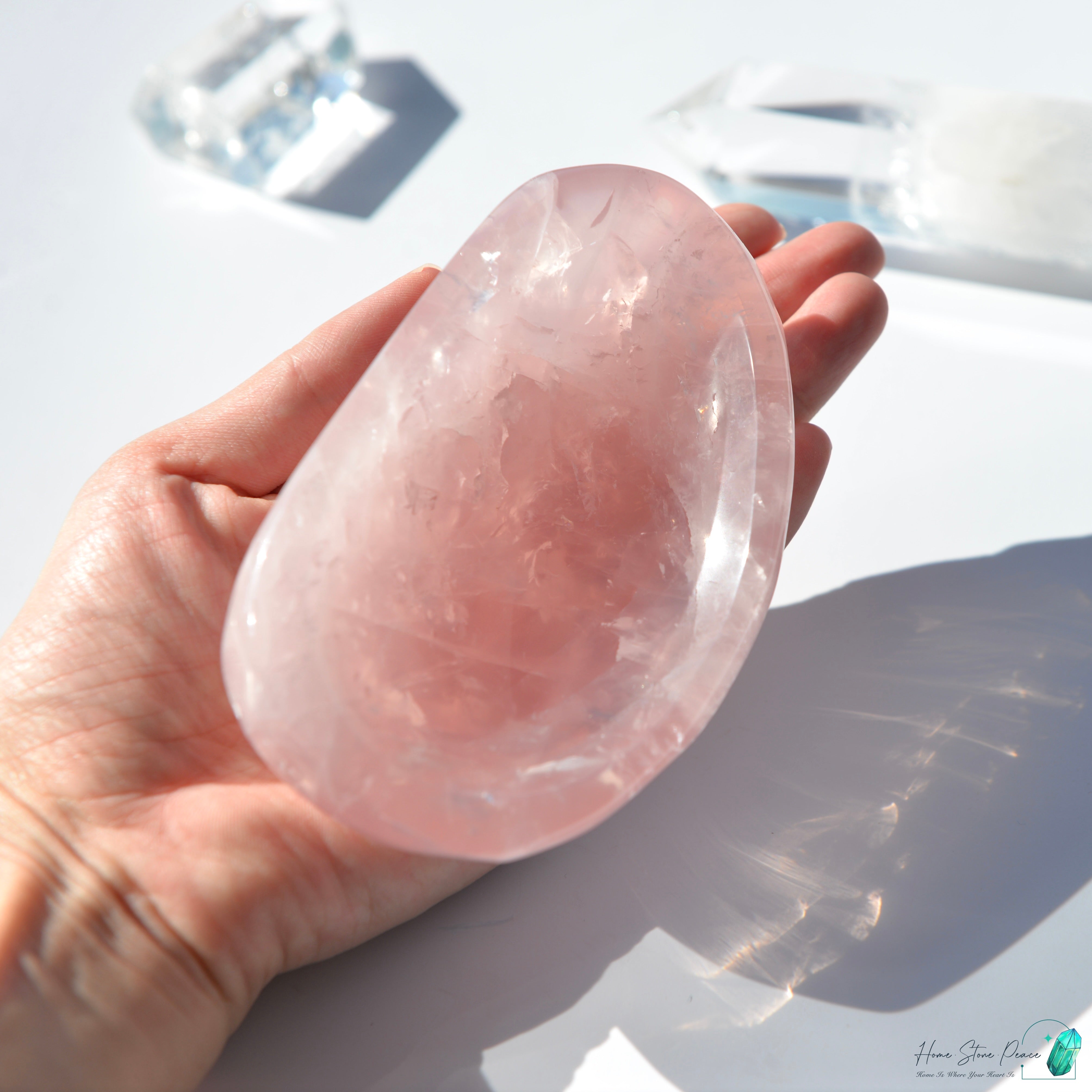 粉紅水晶小碟 Rose Quartz Trinket Dish