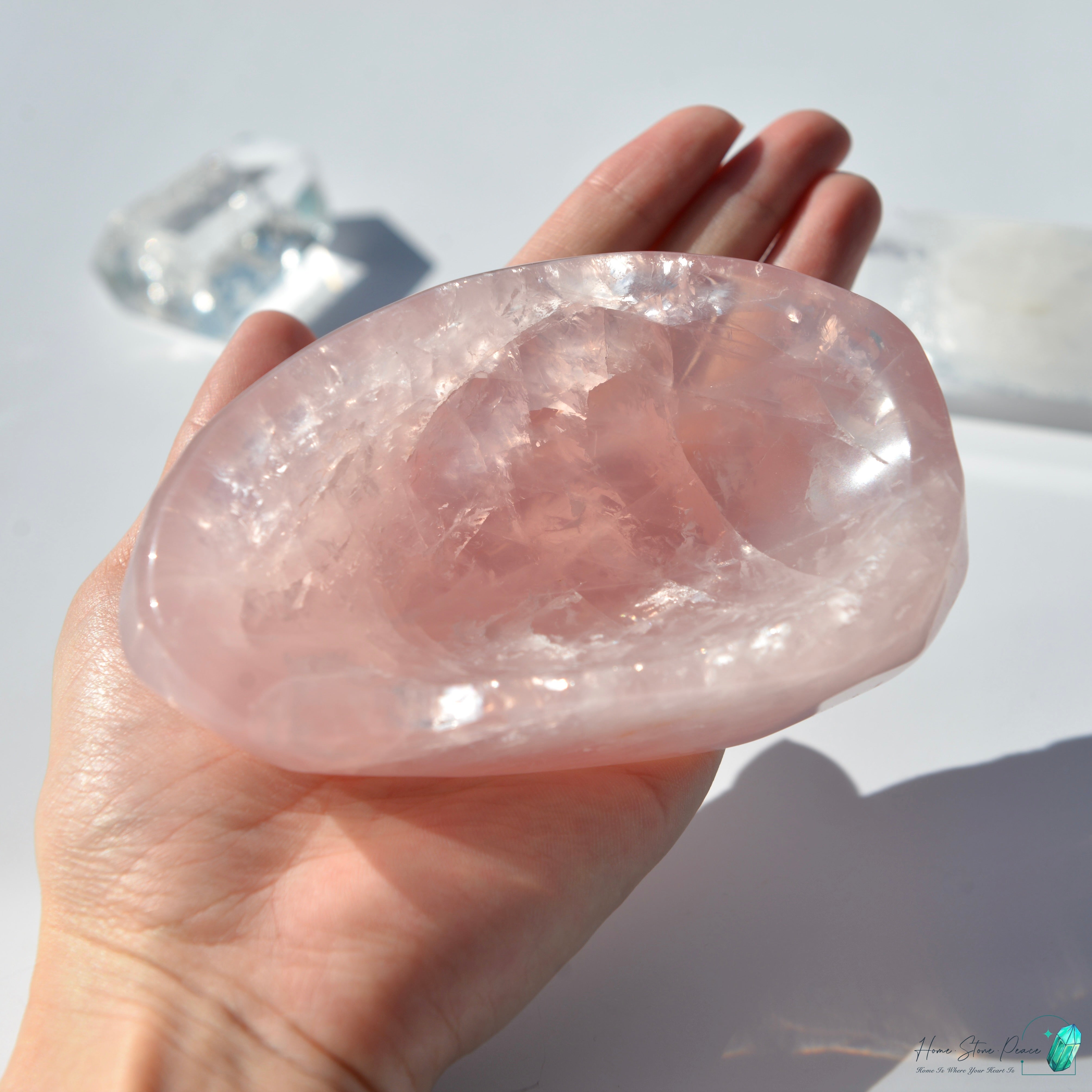粉紅水晶小碟 Rose Quartz Trinket Dish