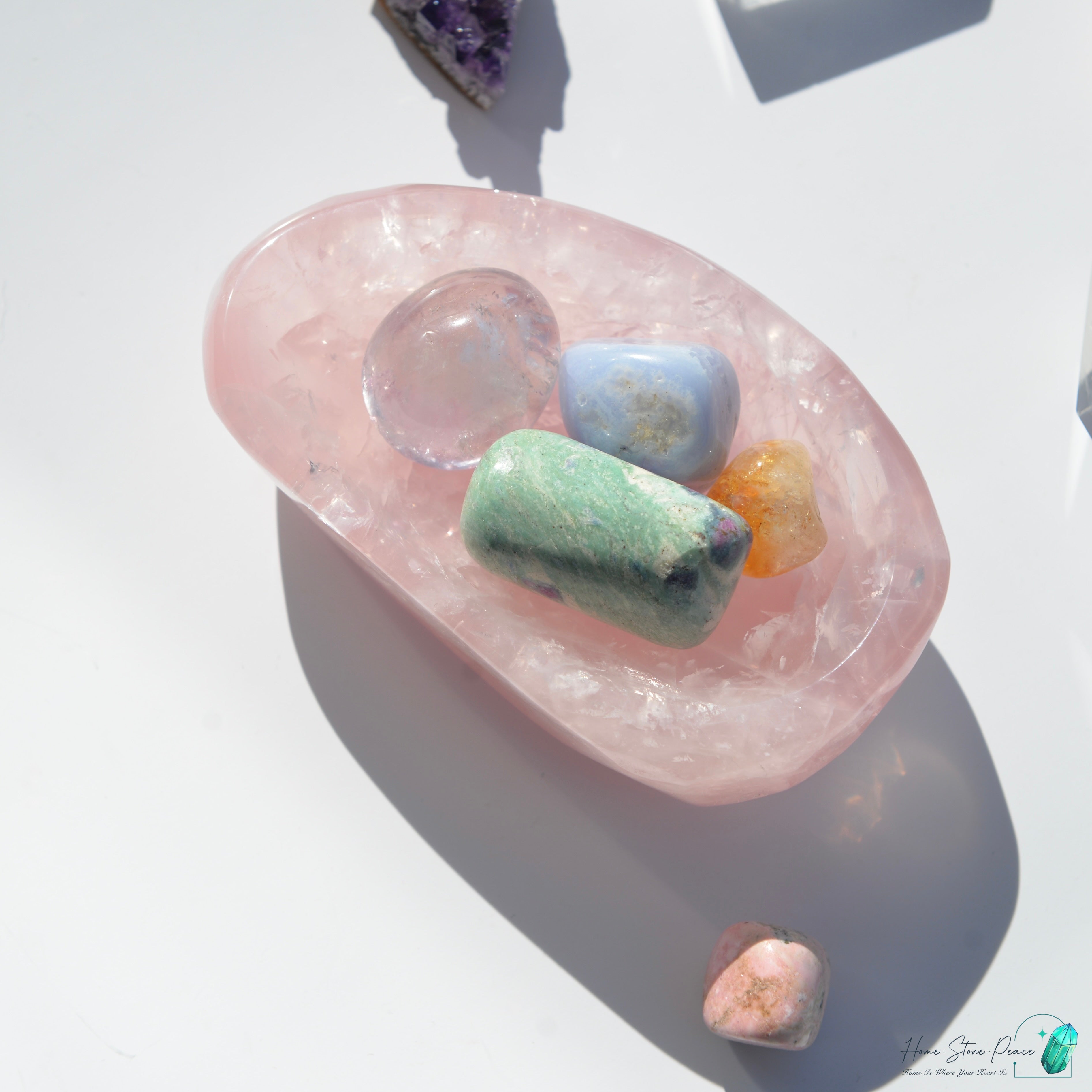 粉紅水晶小碟 Rose Quartz Trinket Dish