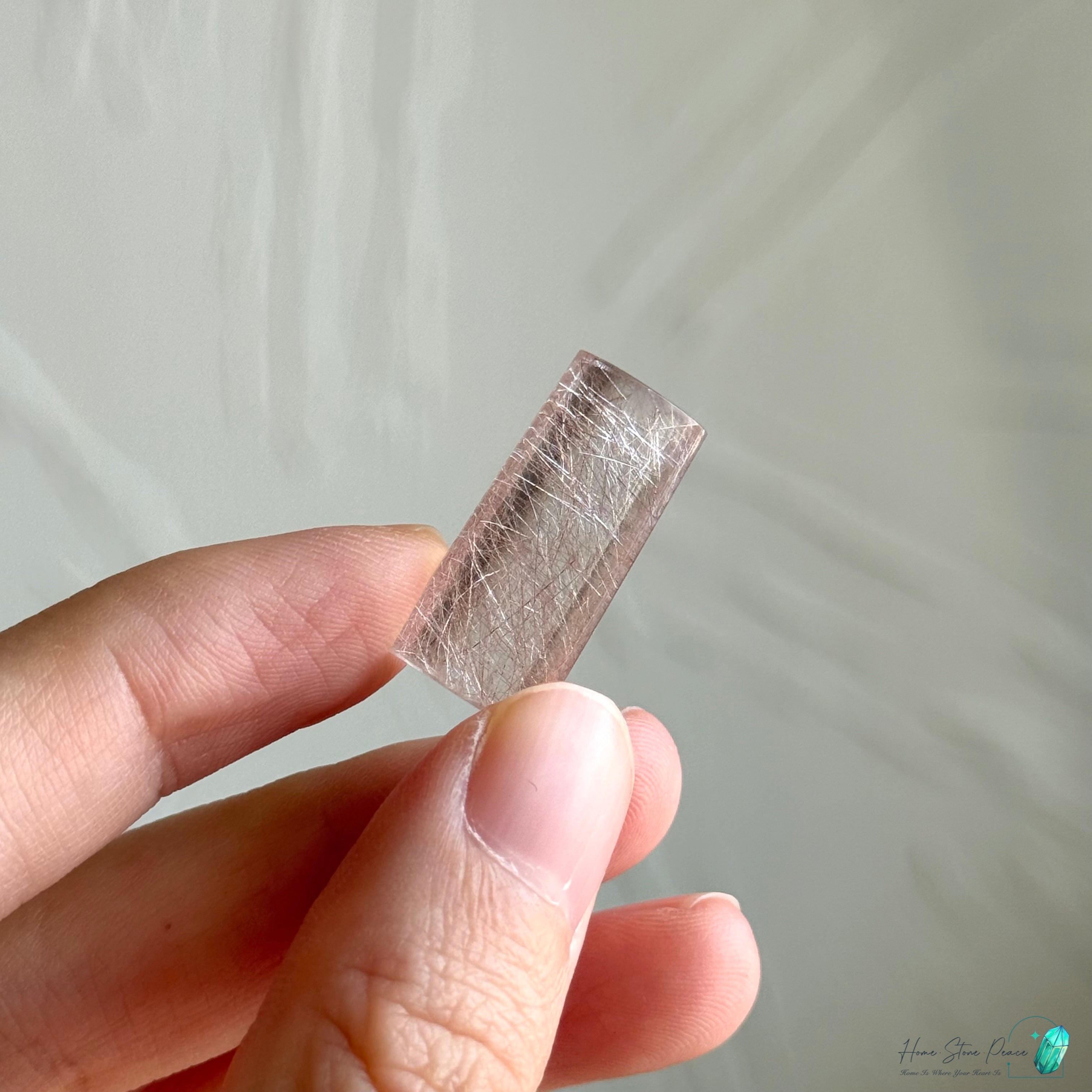 巴西粉紅髮晶隨形 Brazilian Pink Rutilated Quartz