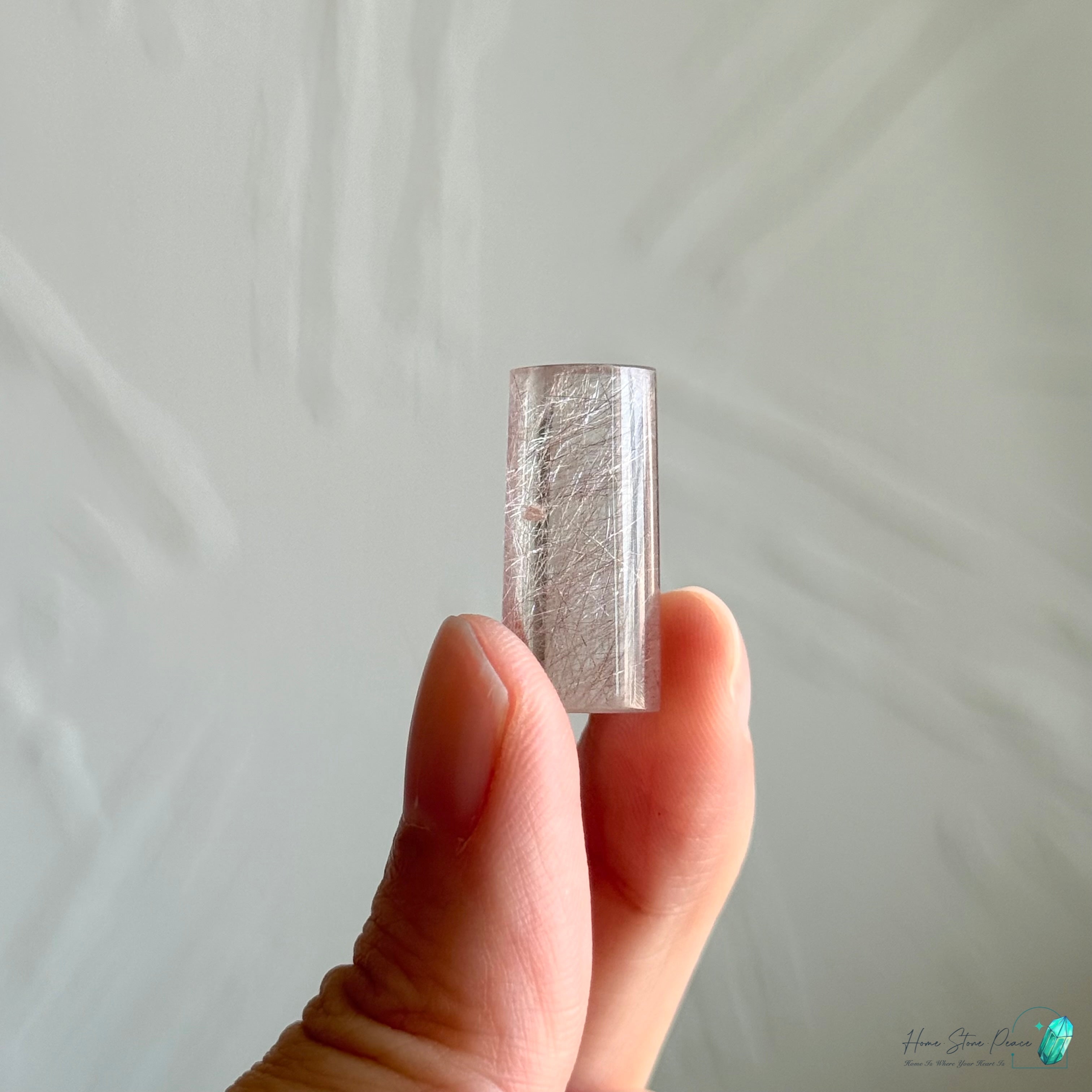 巴西粉紅髮晶隨形 Brazilian Pink Rutilated Quartz