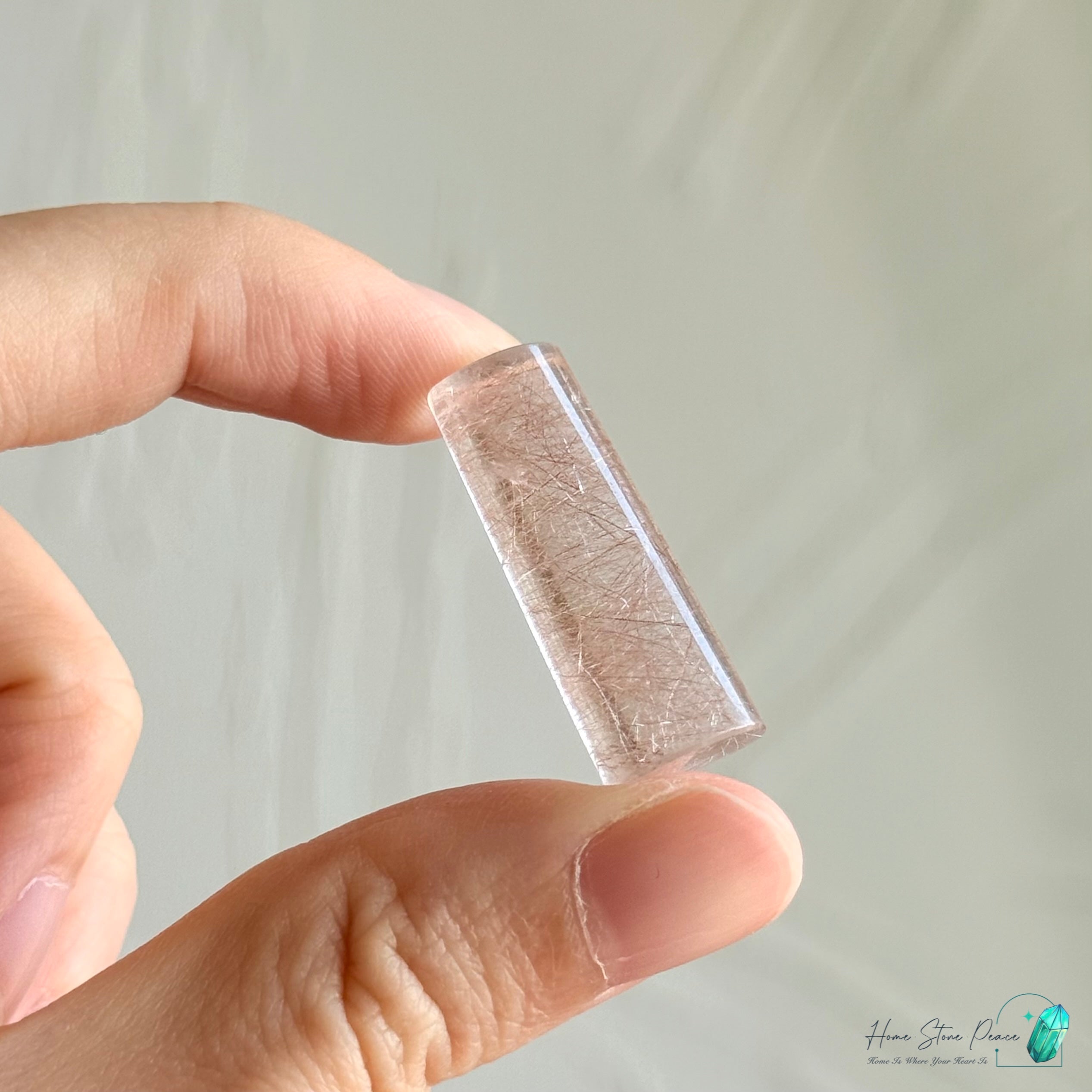 巴西粉紅髮晶隨形 Brazilian Pink Rutilated Quartz