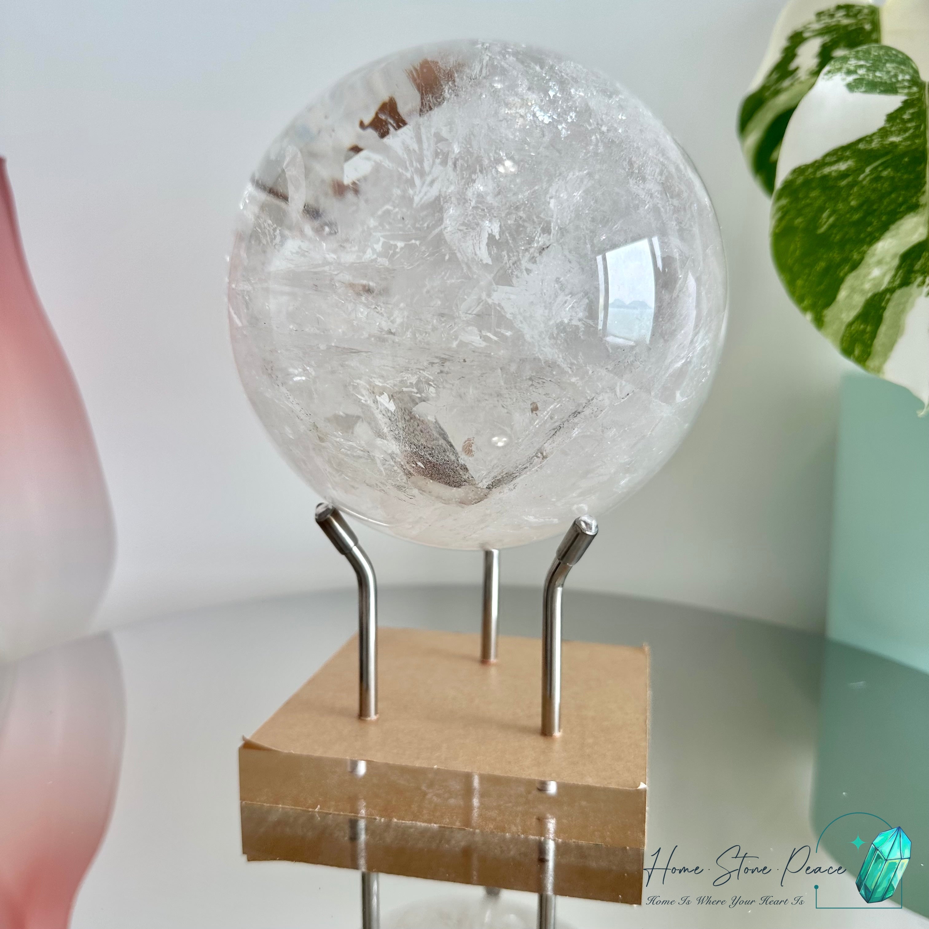 喜馬拉雅山晶中水晶球(大型）プレミアムラージヒマラヤ顕現水晶球