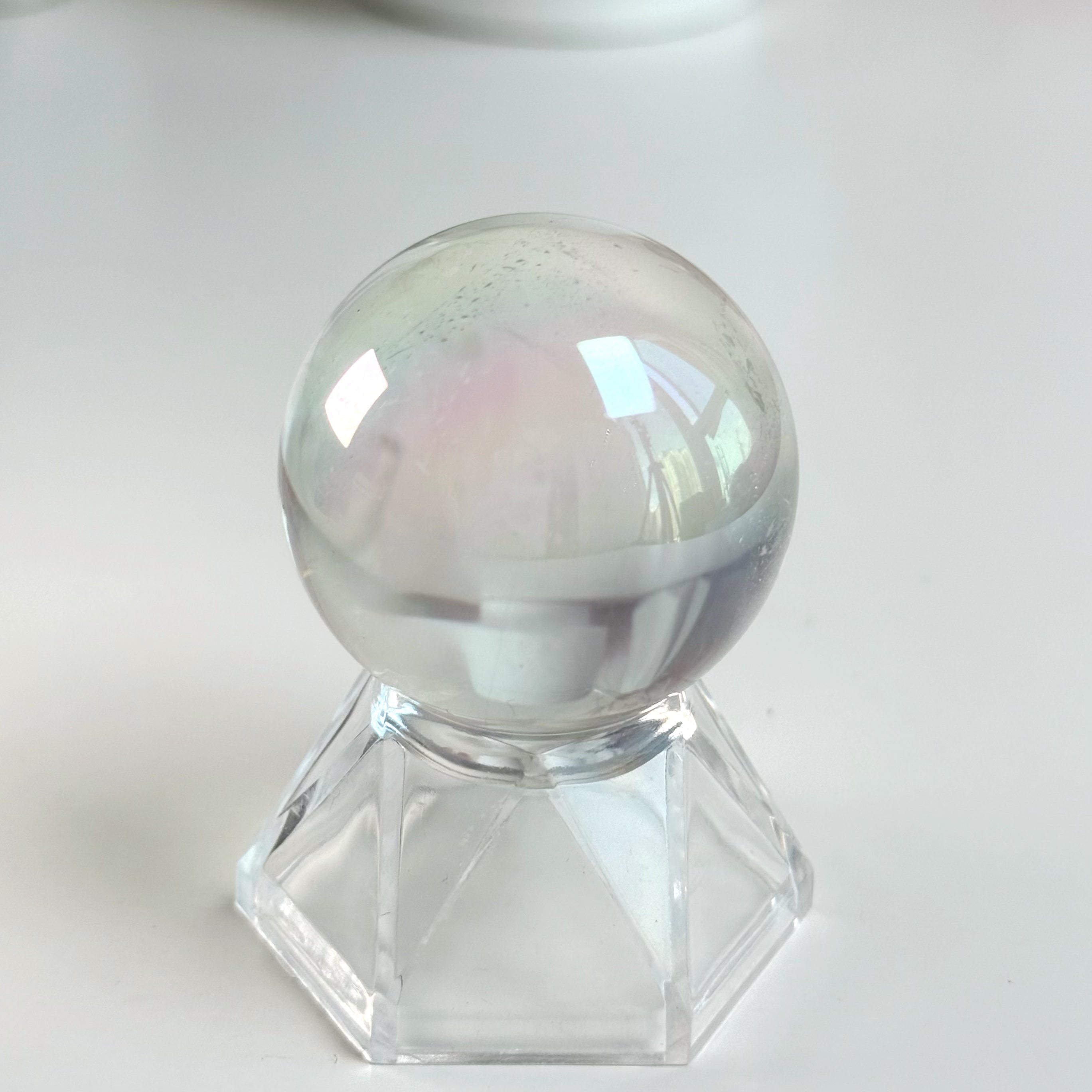天使光鍍彩白水晶球 Aura Clear Quartz Sphere